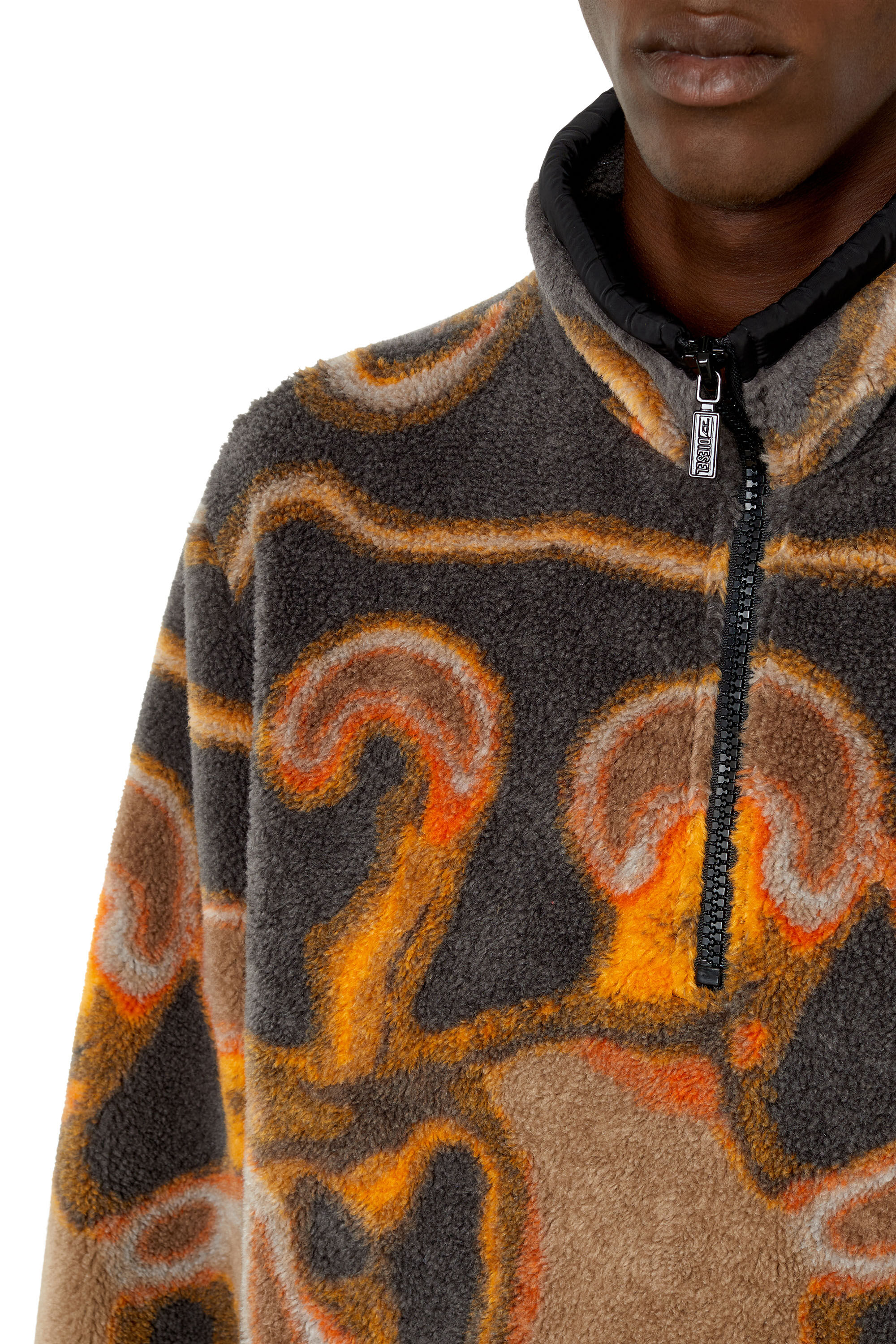S-TRAILER Man: Half-zip sweatshirt in teddy jacquard | Diesel