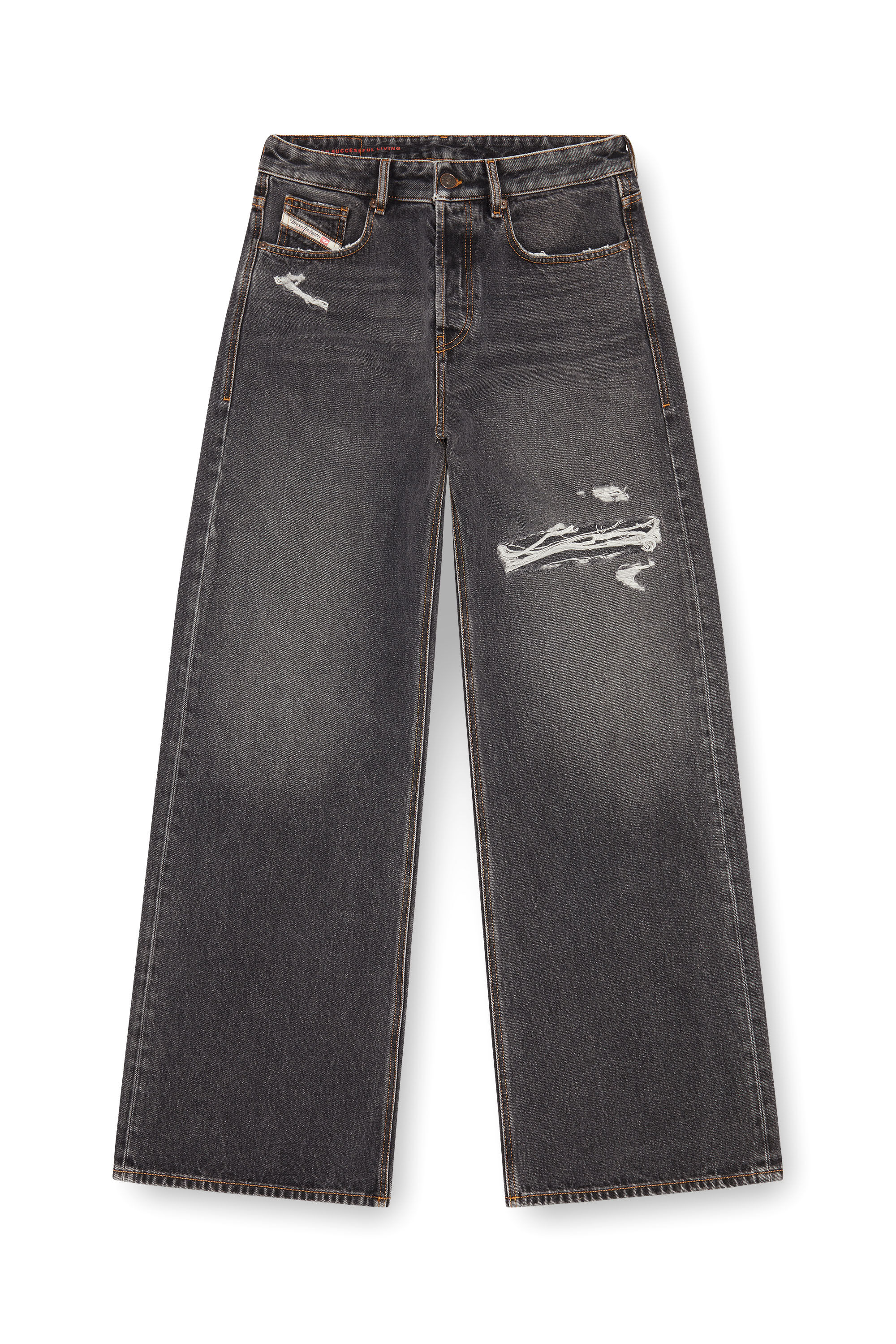 パンツ Relaxed Jeans D-Rise 007f6 D-RISE Man: Oversized Regular Black/Dark grey Jeans | Diesel