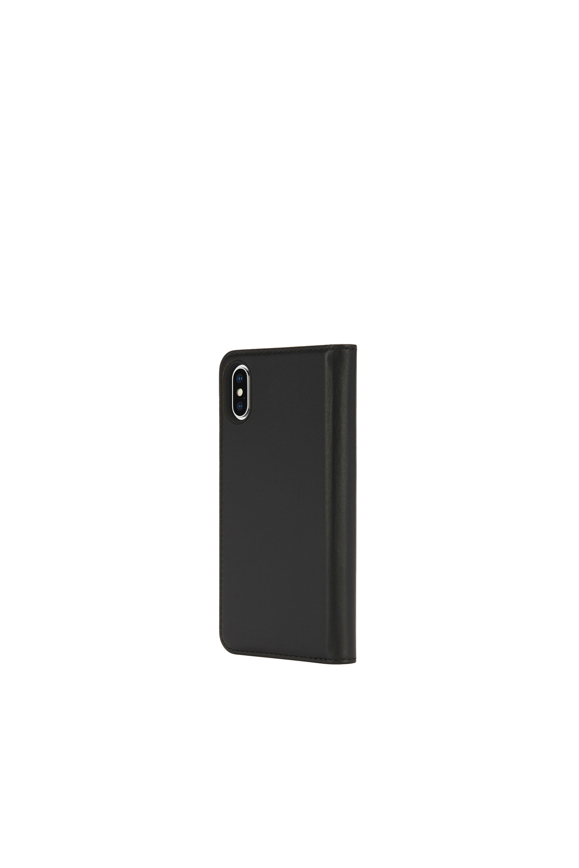 Diesel - SLIM LEATHER FOLIO IPHONE X, Unisex's Slim leather folio with logo, iPhone X in Black - 3