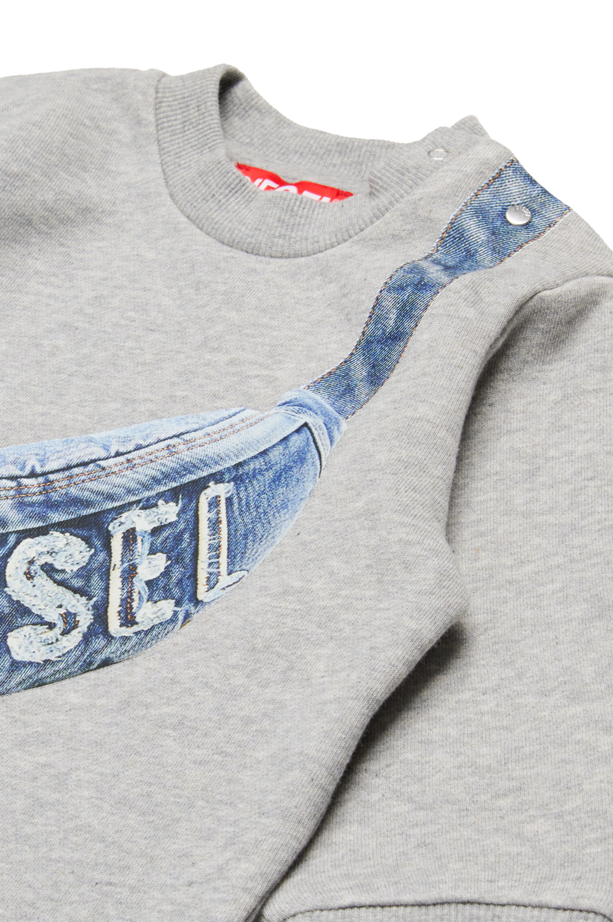 Diesel - SGIBBIB, Sudadera con estampado de bolsa Hombre in Gris - 3