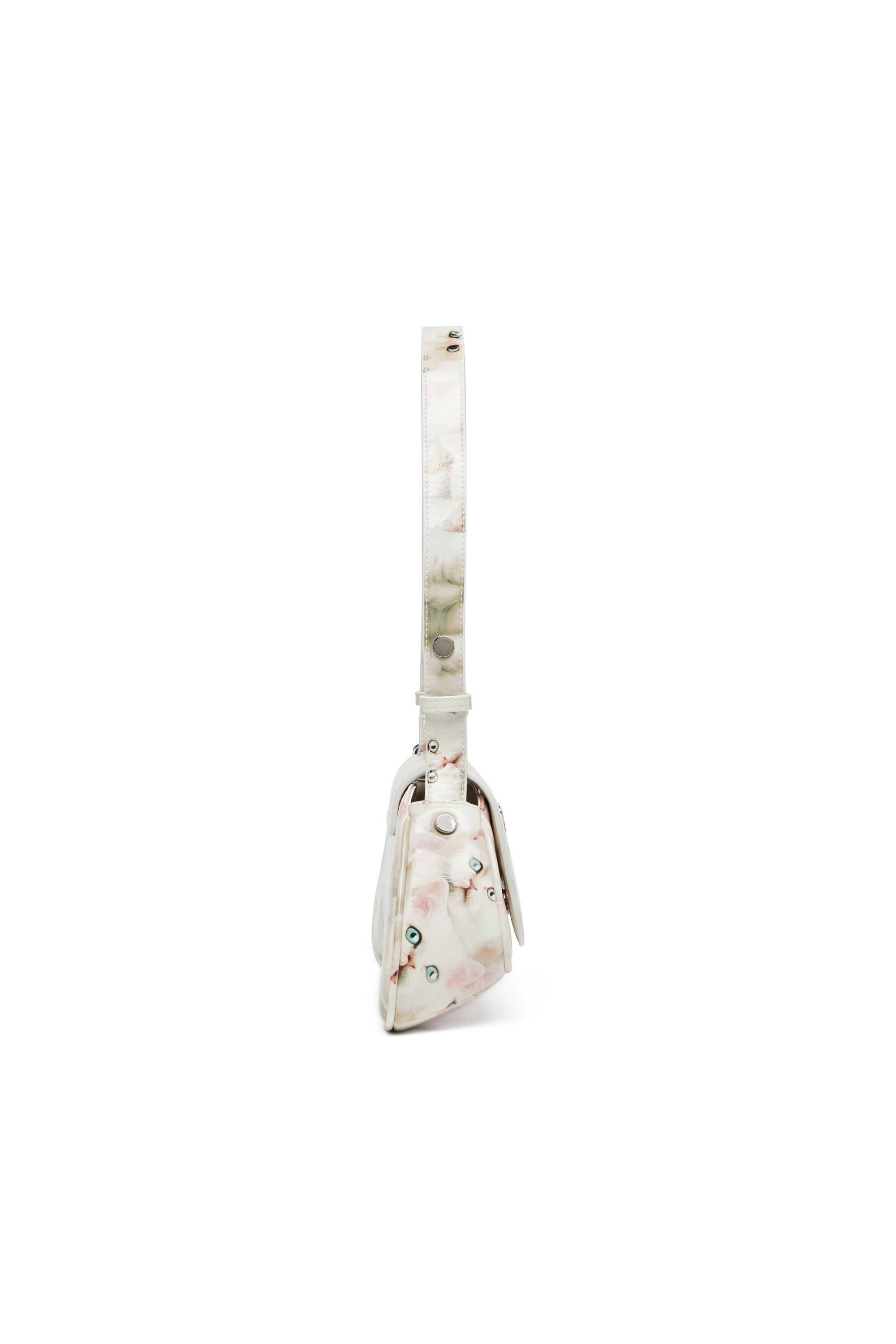 Diesel - PLAY CROSSBODY, Play-Talego con estampado de logotipo desteñido Mujer in Blanco - 4