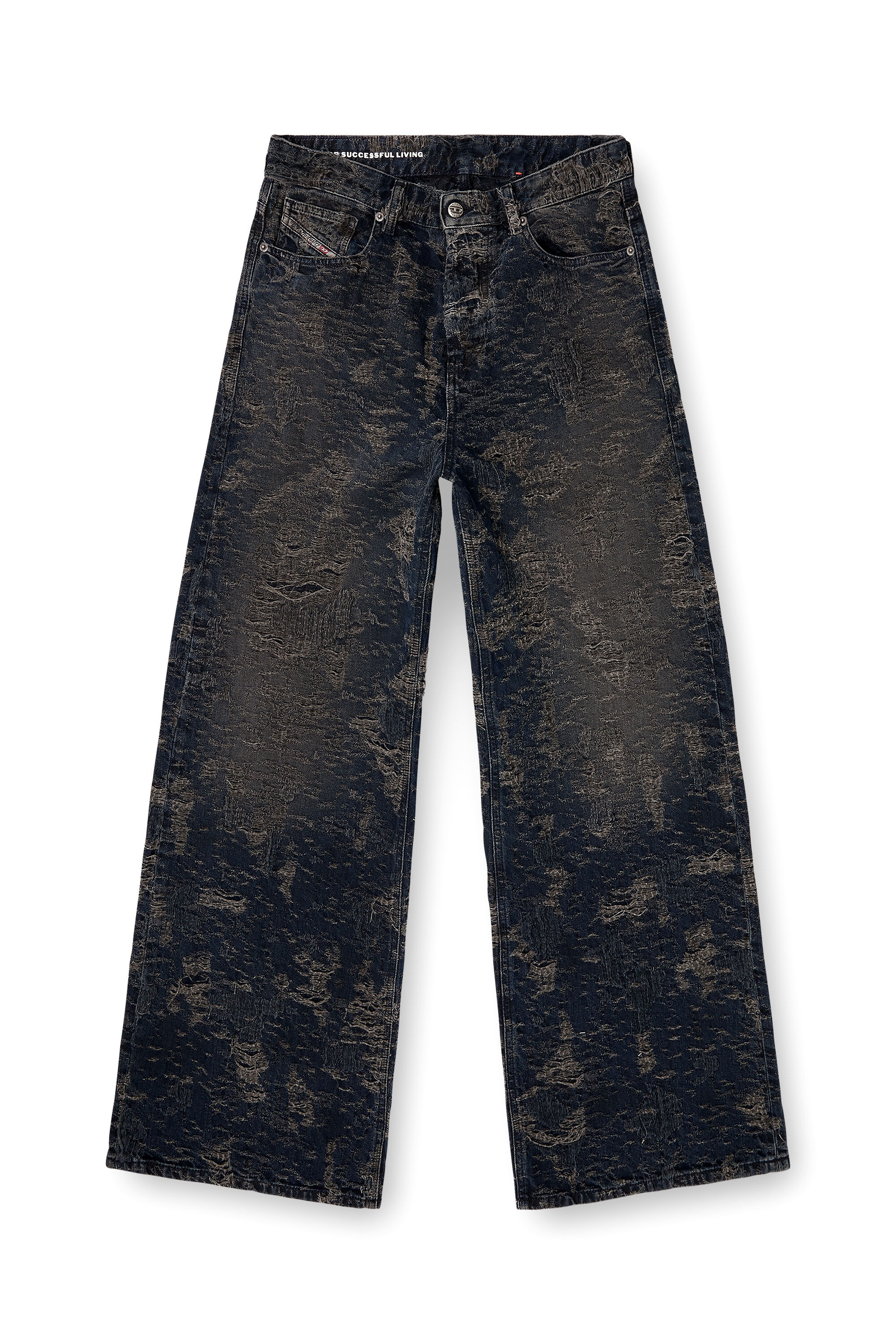 Diesel - Relaxed Jeans 1996 D-Sire 007BV Mujer, Negro/Gris oscuro - 2