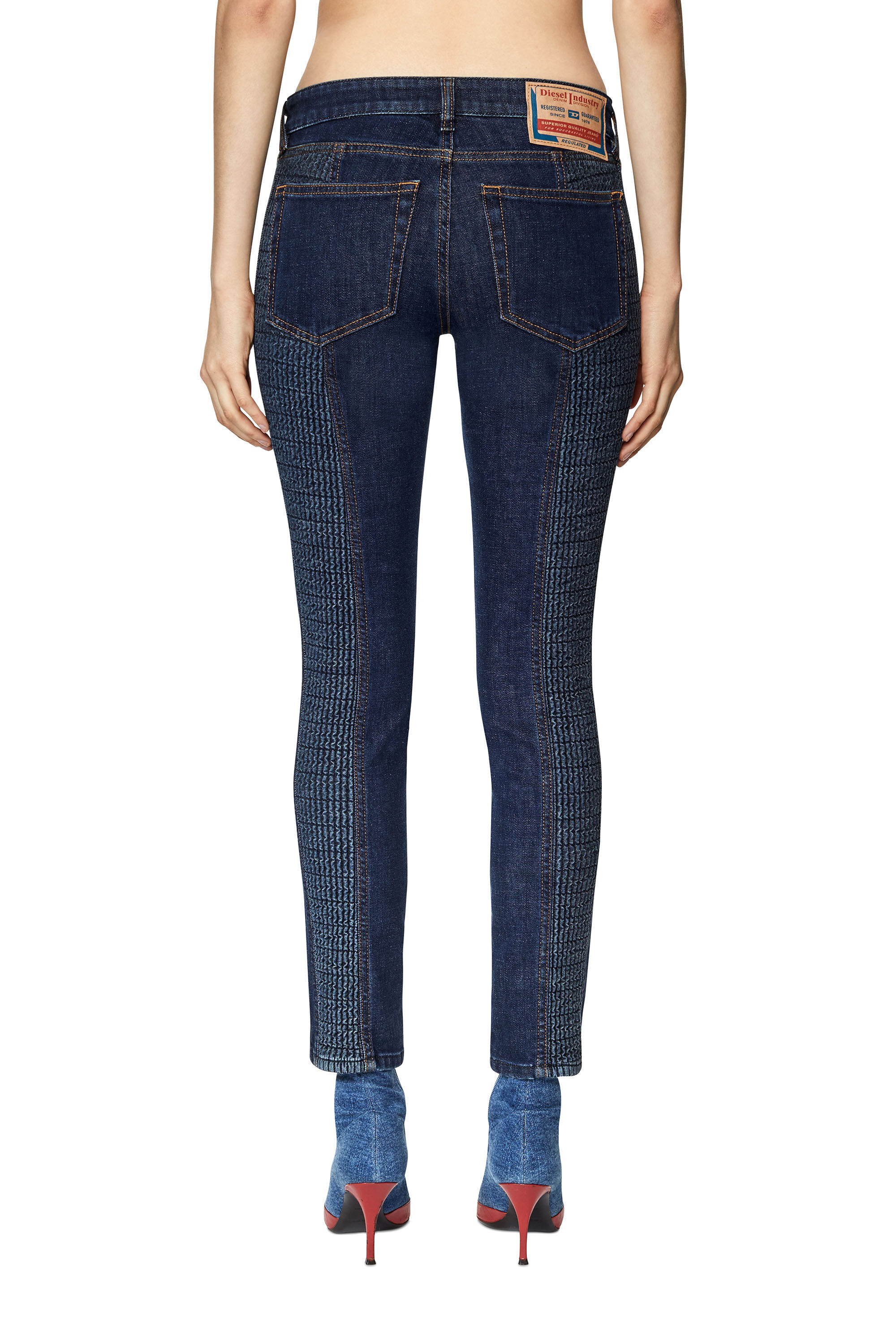Diesel - D-Vision 09D22 Skinny Jeans, Azul Oscuro - Image 5