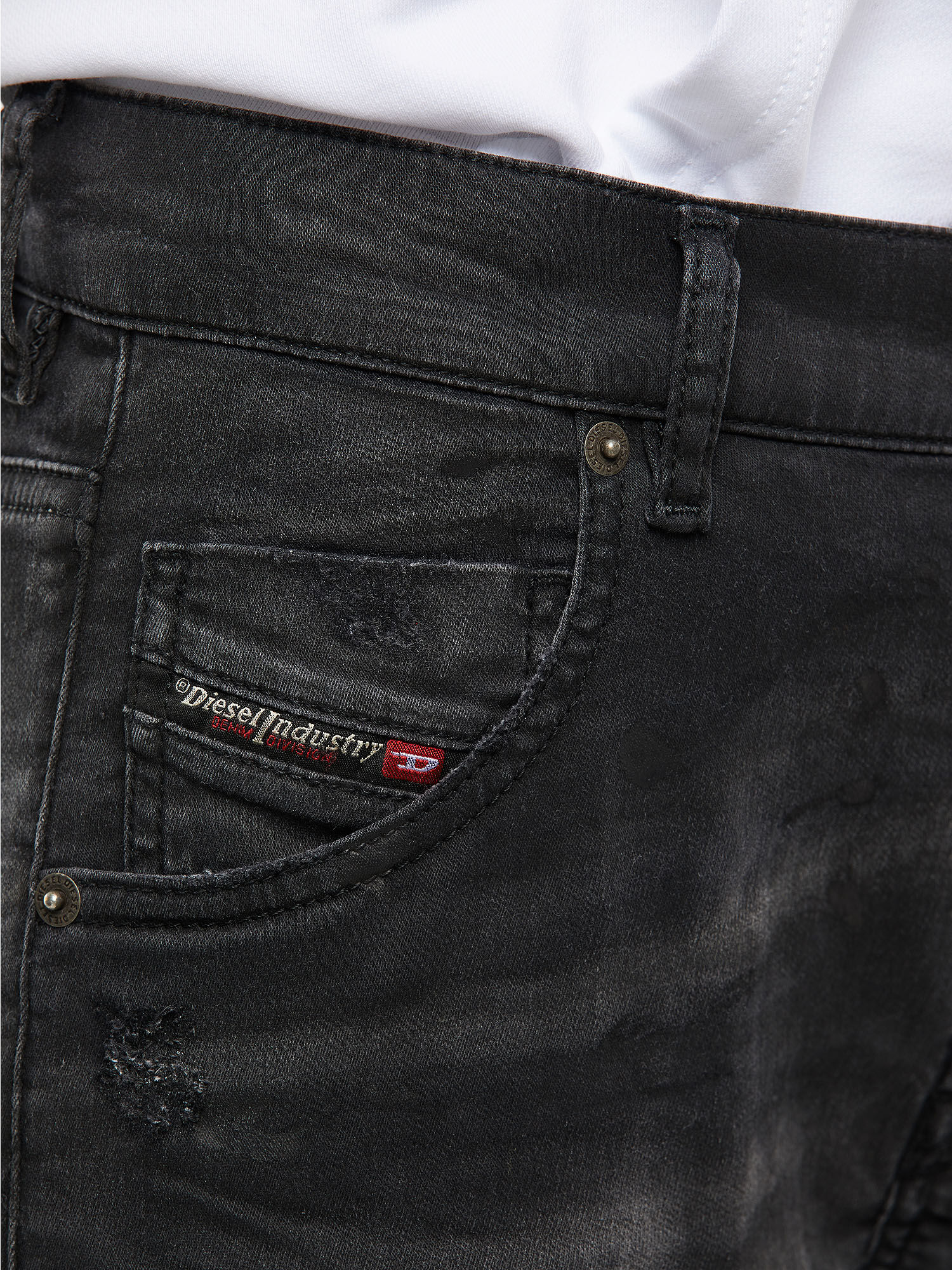 Diesel - Krailey JoggJeans® 069QL Boyfriend, Black/Dark Grey - Image 6