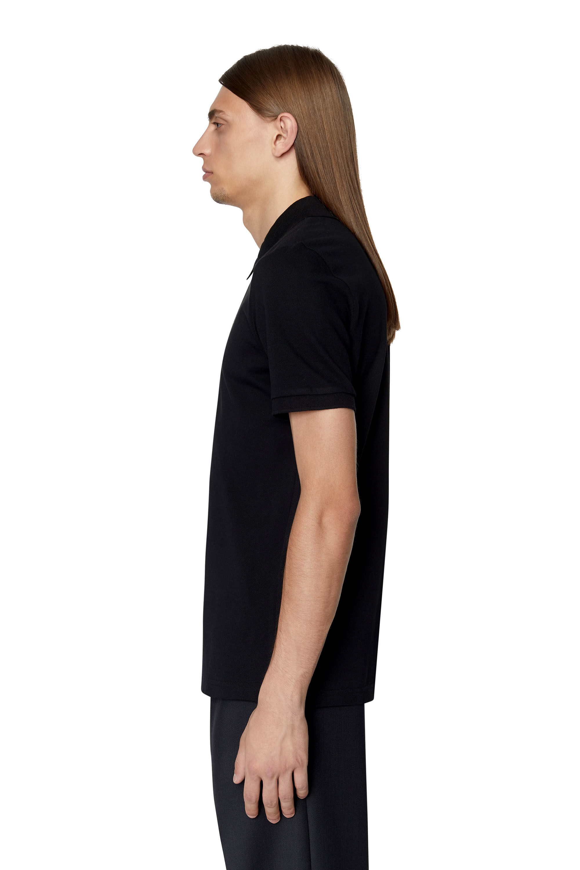 Polo shirt with 3D logo | Black | Diesel