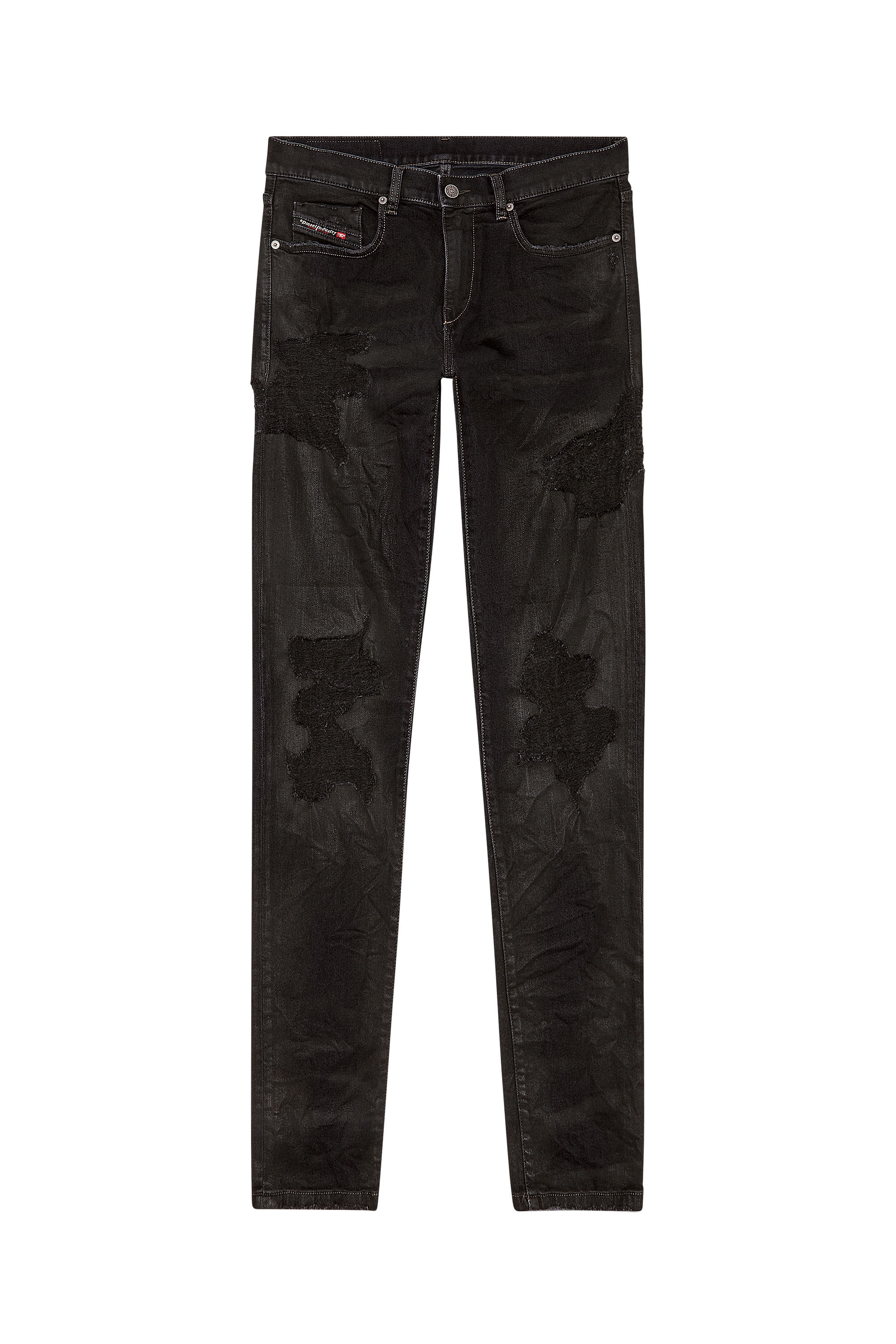 Diesel - Slim Jeans 2019 D-Strukt E0ZT9, Negro/Gris oscuro - Image 2