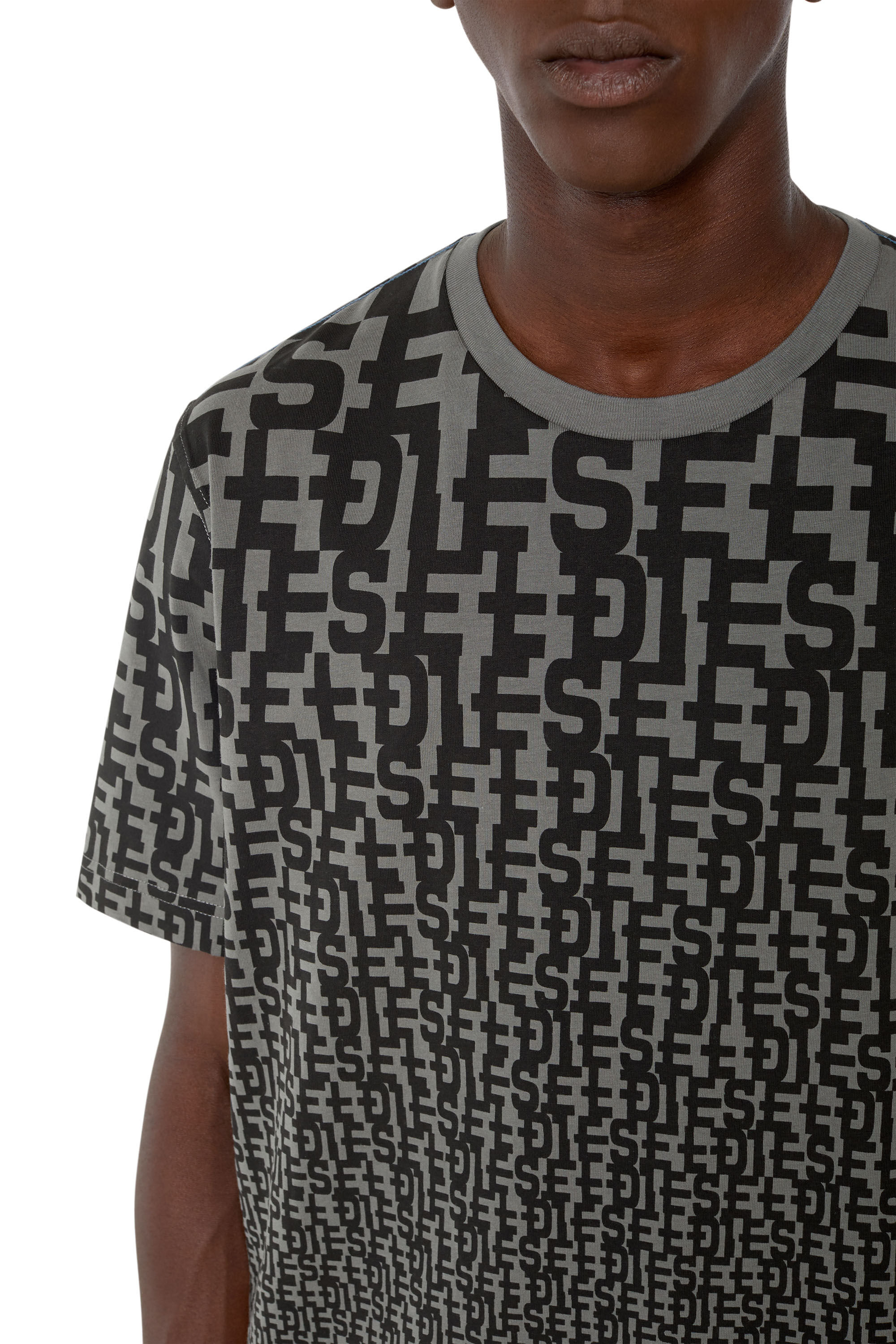 T-JUST-MON Man: T-shirt with all-over monogram print | Diesel