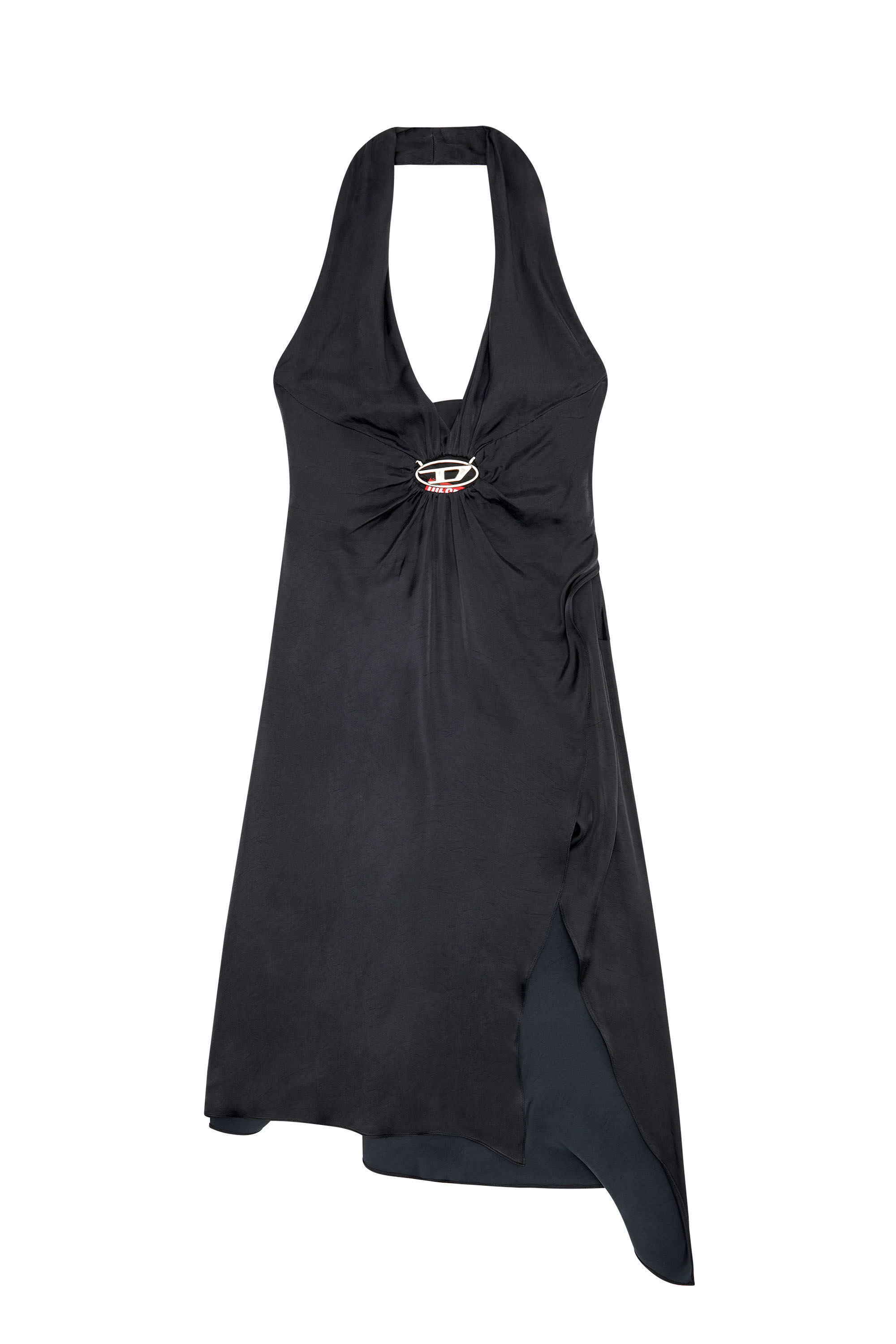 DIESEL>>Diesel De-Held-S オープンバック ミディドレス Women's Strappy midi dress in sequin denim | Blue | Diesel