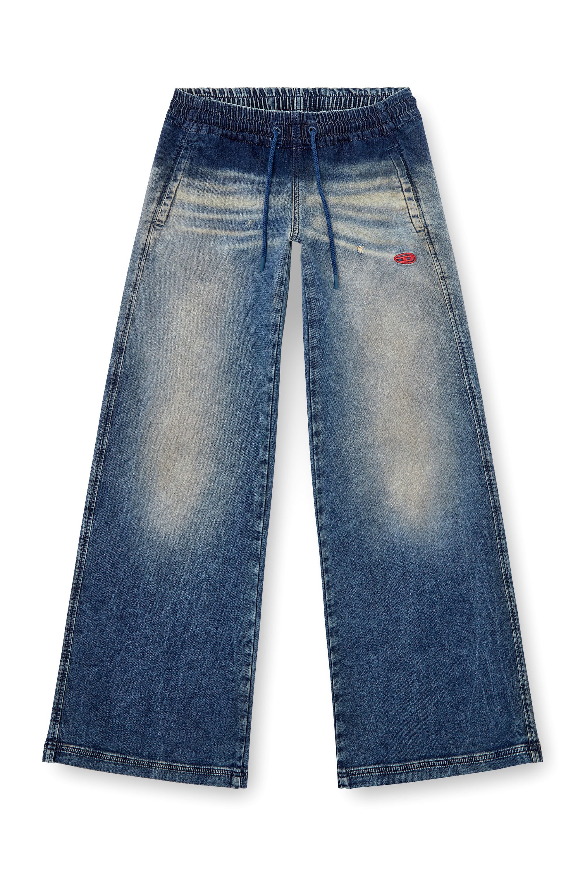 Diesel - Relaxed 2078 D-Ainty Joggjeans® 068PQ Mujer, Azul medio - 2
