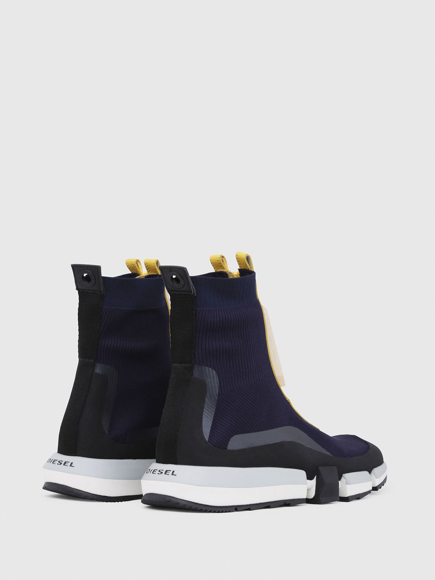 Center mid top neoprene zip sneaker