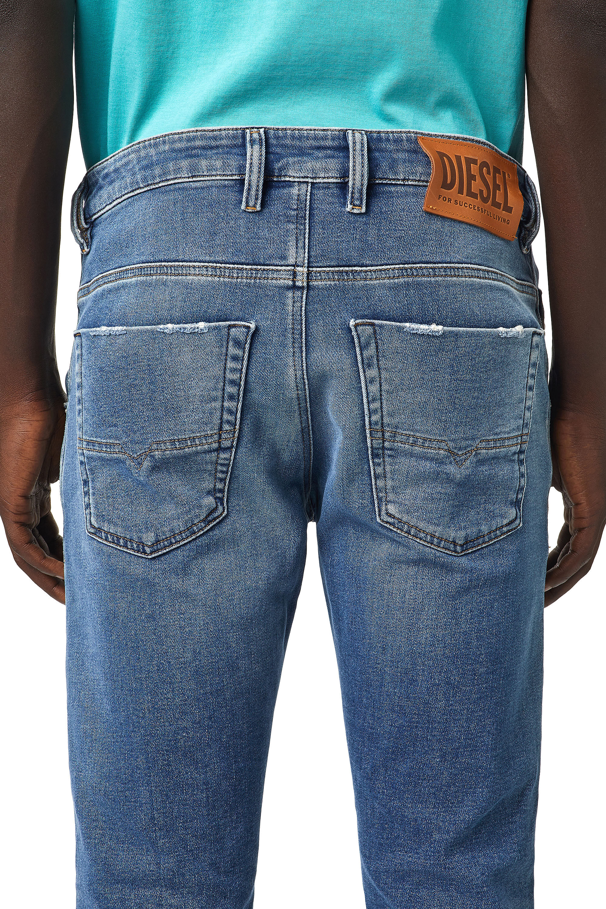 KROOLEY-Y-T: Tapered Blue Jeans | Diesel