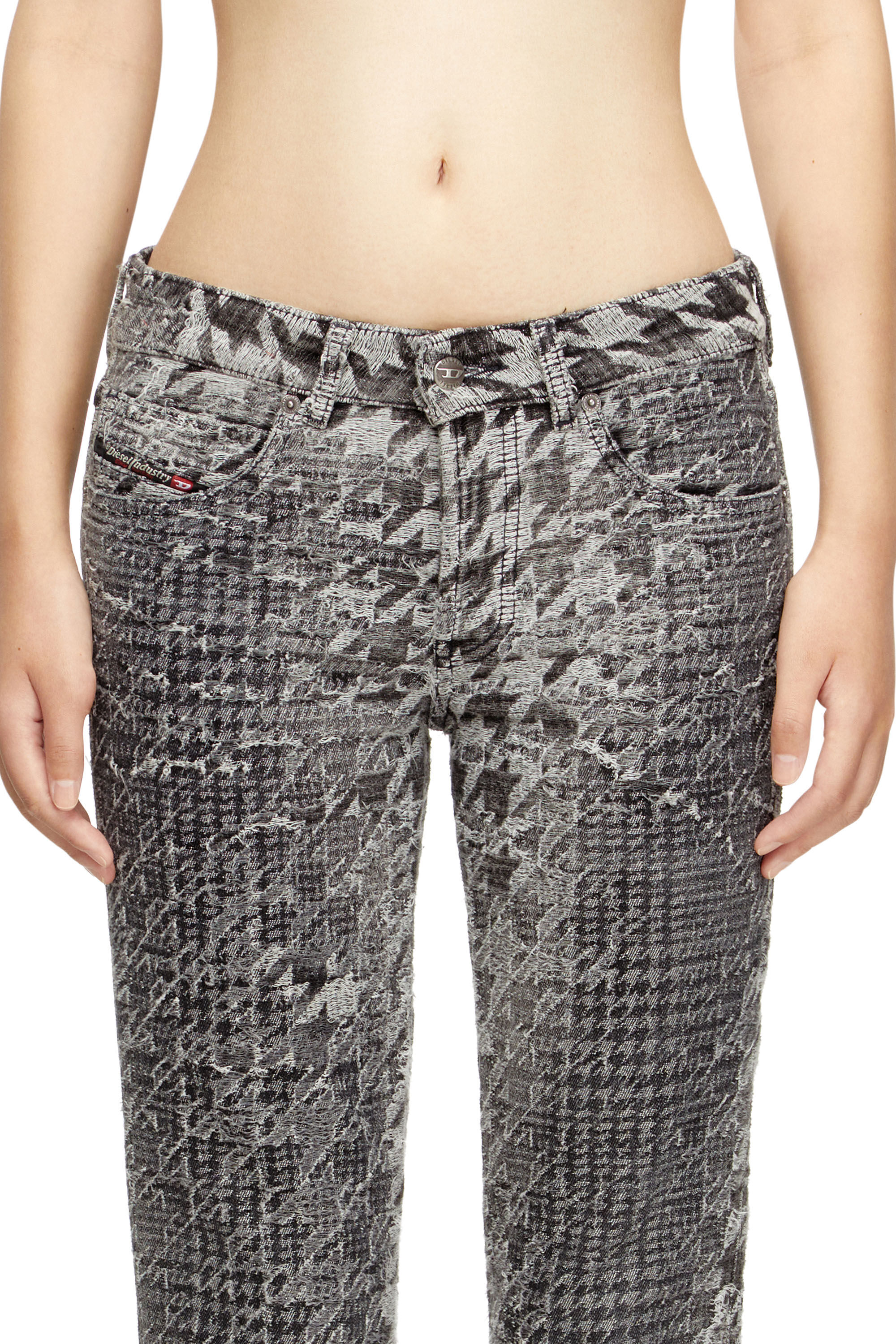 Diesel - Slim Jeans 1992 D-Jiann 0CEBN Mujer, Negro/Gris oscuro - 4