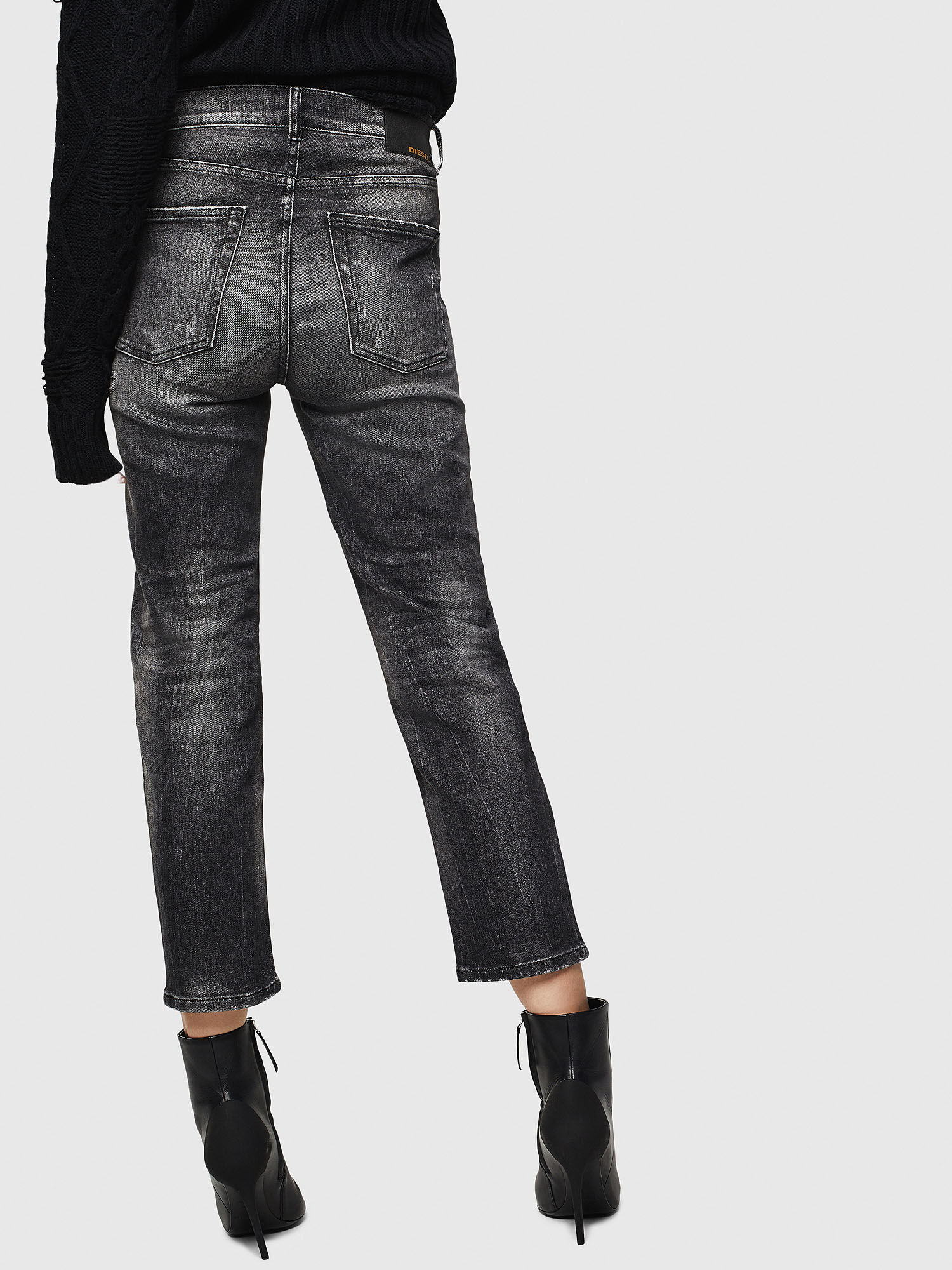 Aryel 0095J Woman Straight Black Dark grey Jeans Diesel