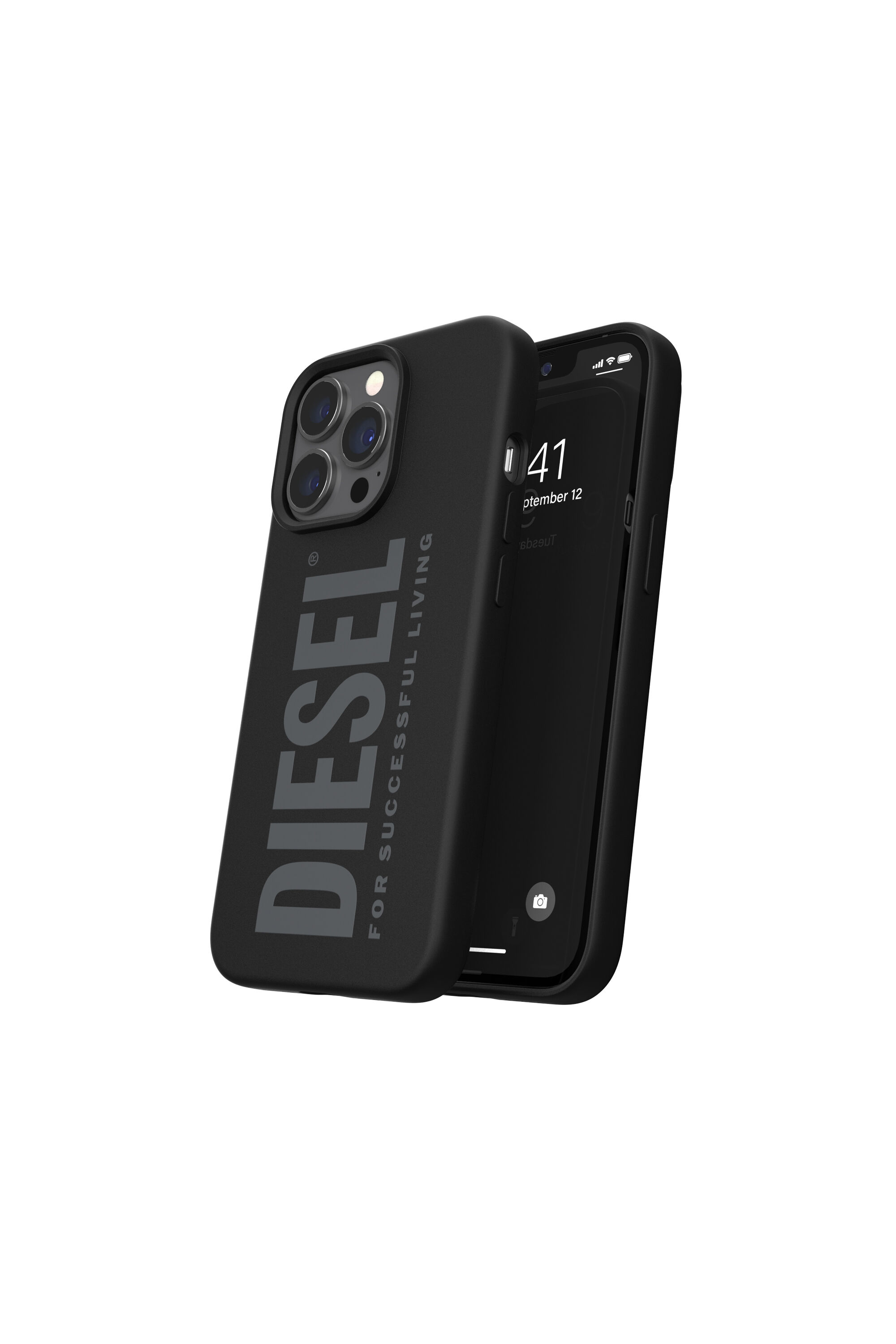 Diesel - 47163 SILICONE CASE, Funda de silicona por iPhone 13 / 13 Pro Unisex in Negro - 3
