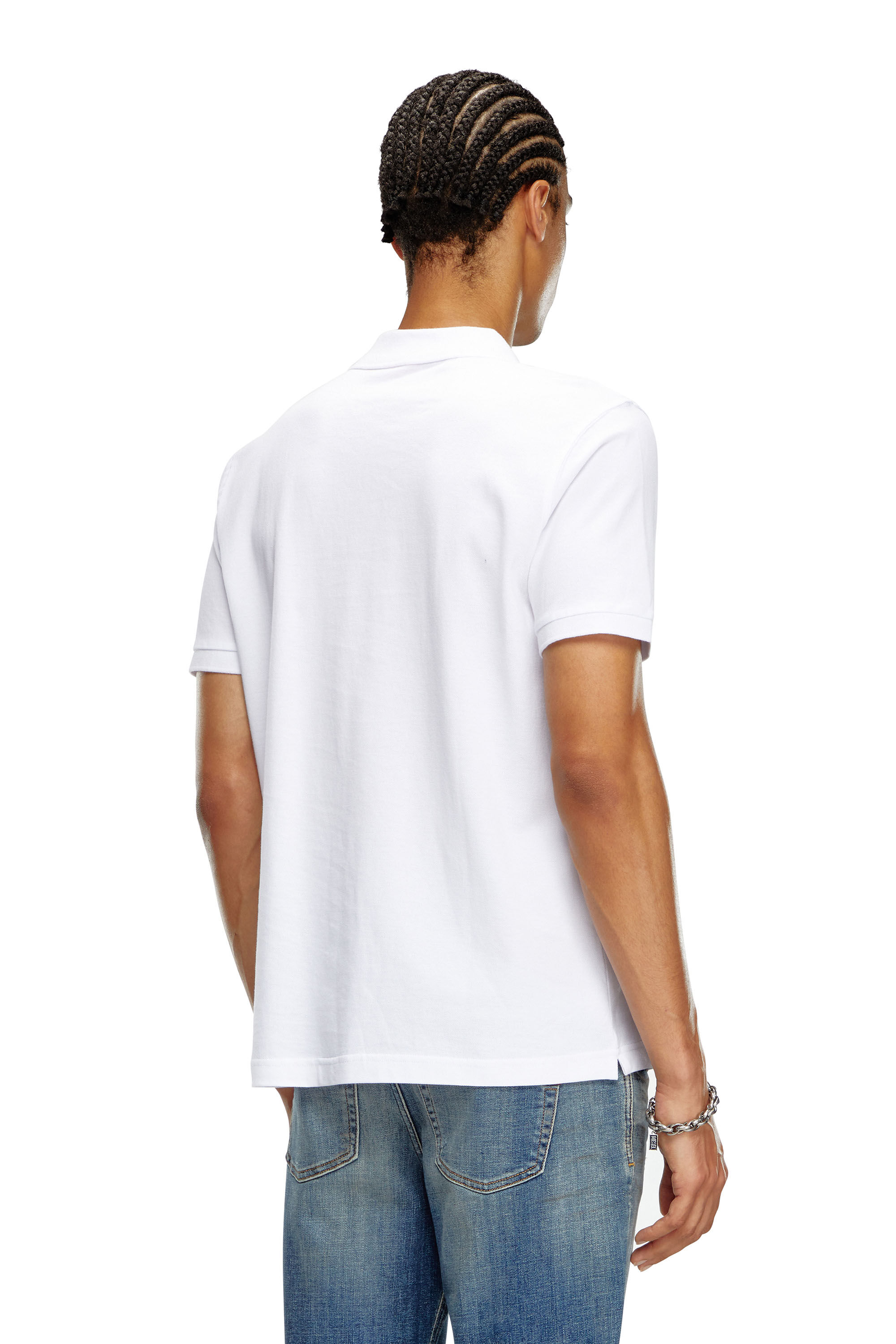 Men's Polo shirt with Oval D patch | White | Diesel