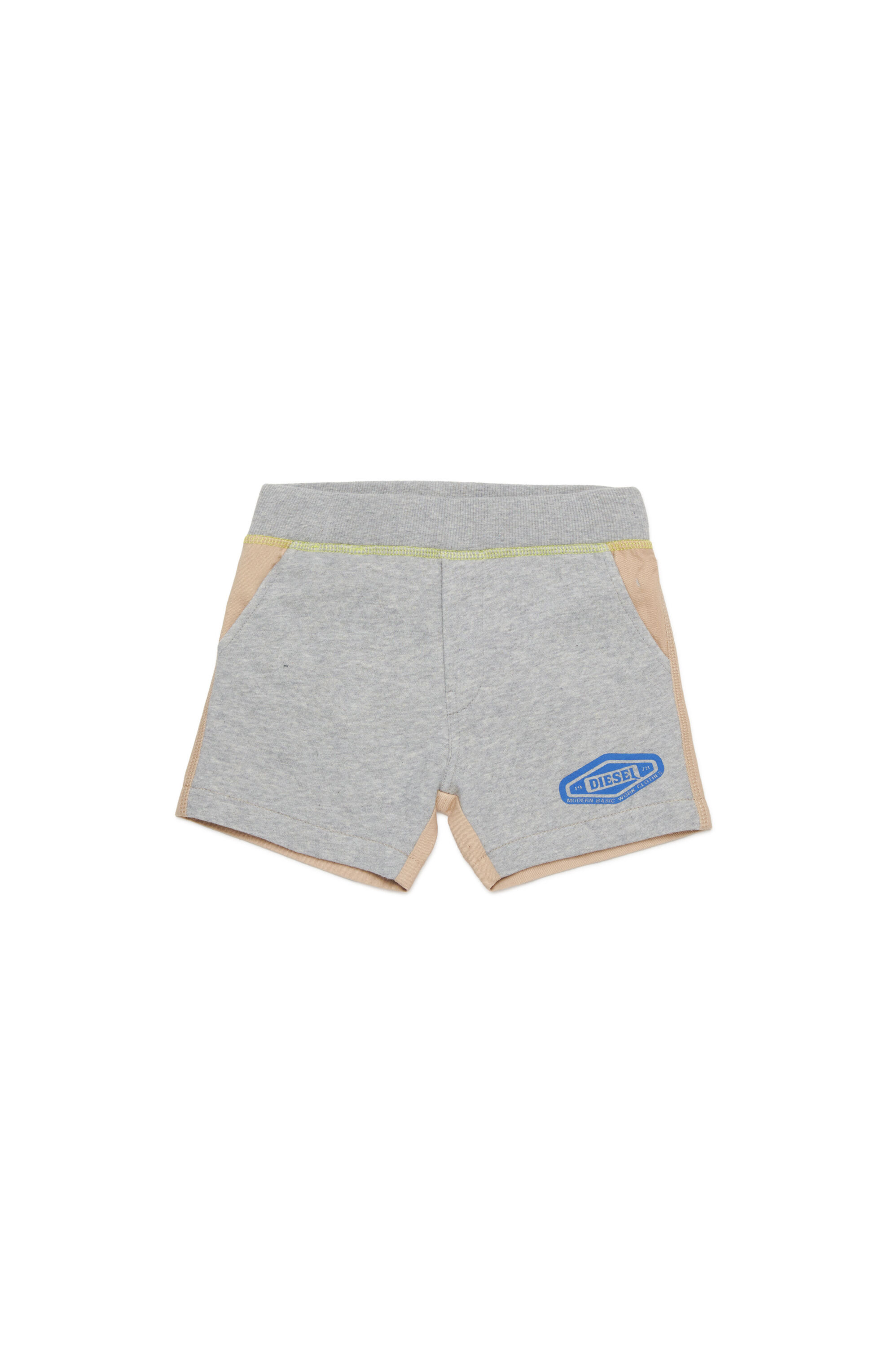 Diesel - POLFIB, Pantalones cortos de punto de jersey y gabardina Hombre in Gris - 1