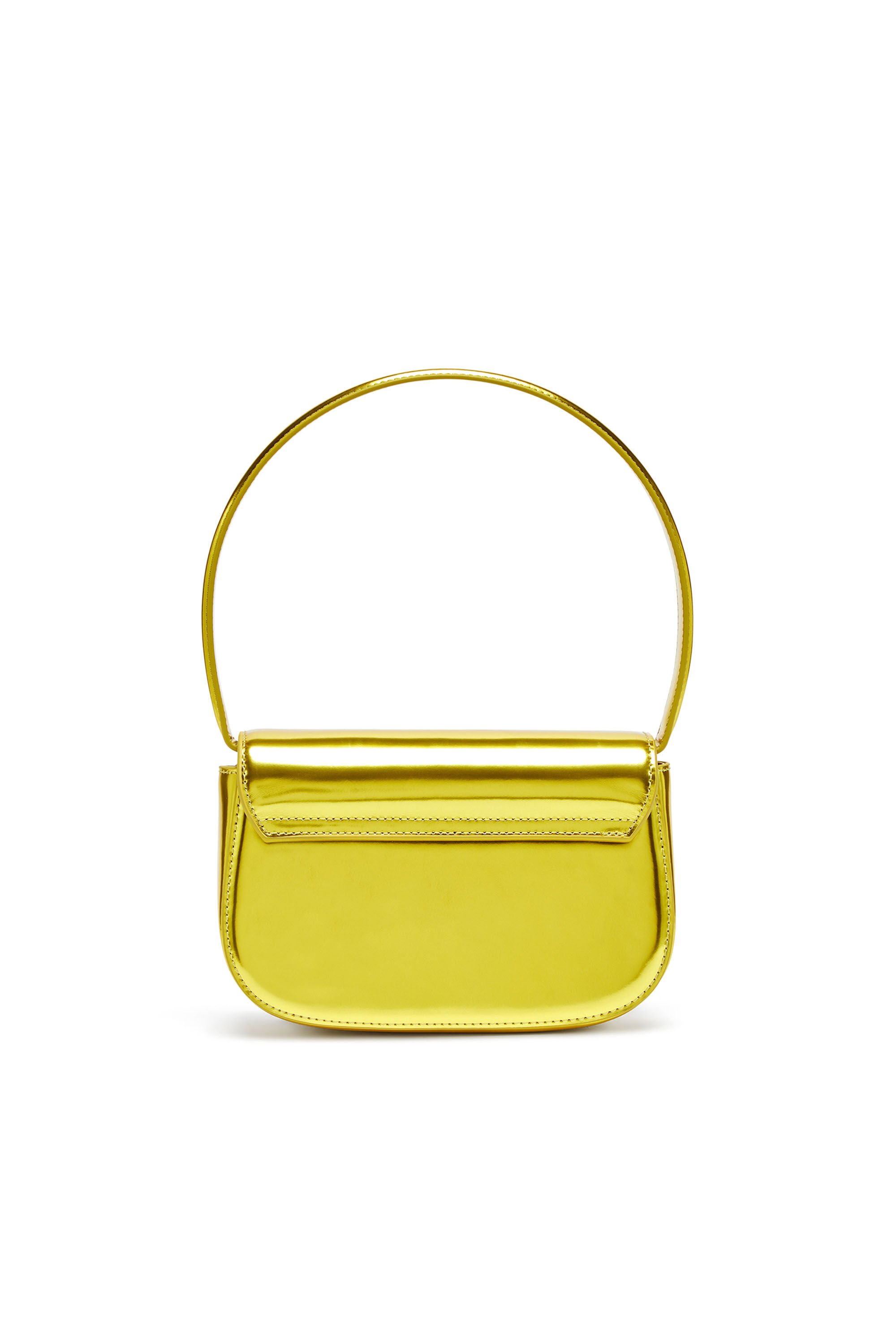 Women's 1DR-Iconic shoulder bag in mirrored leather | Yellow