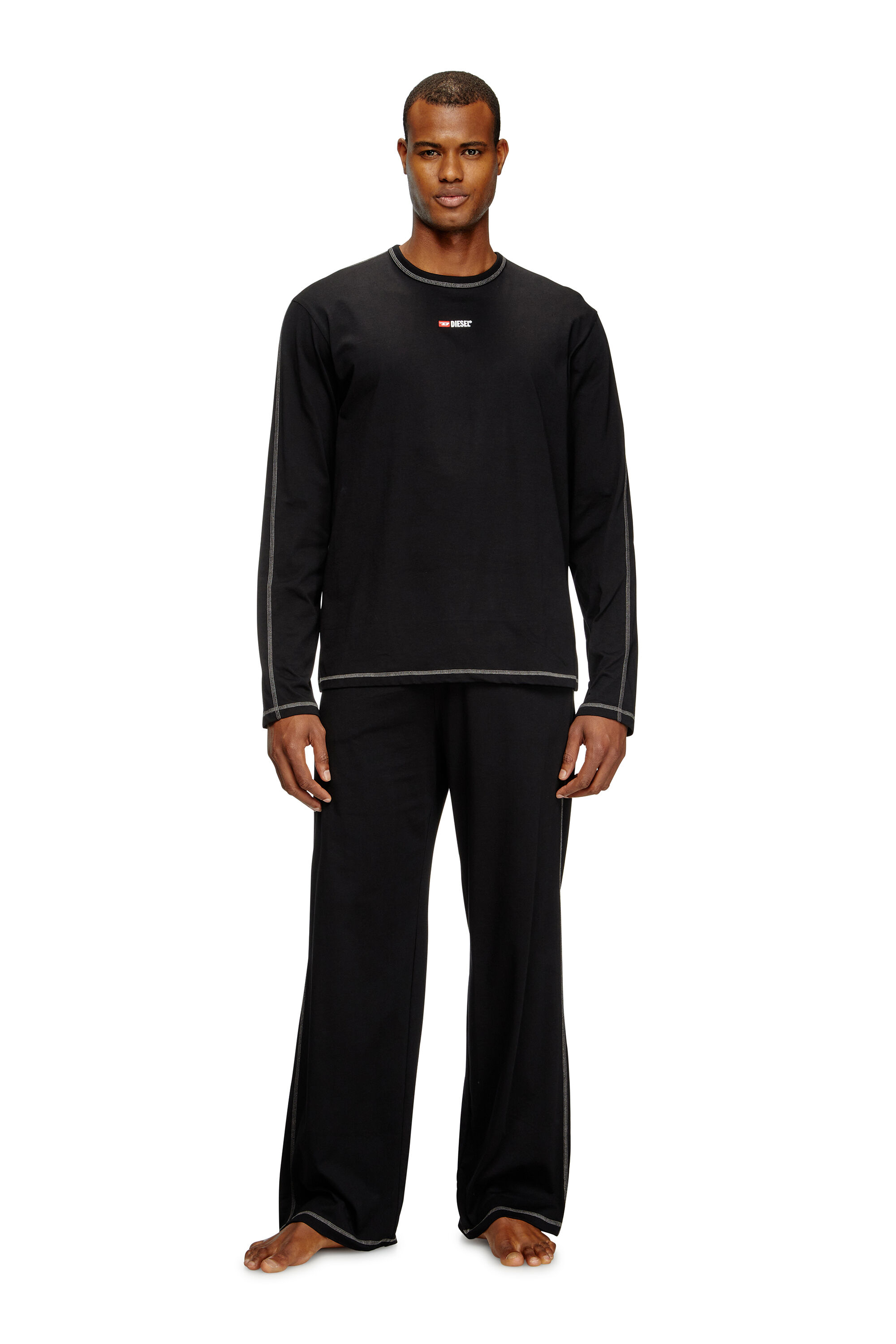 Diesel - SET-NOLAN-D-CORE, Pijama de punto de algodón Hombre in Negro - 3