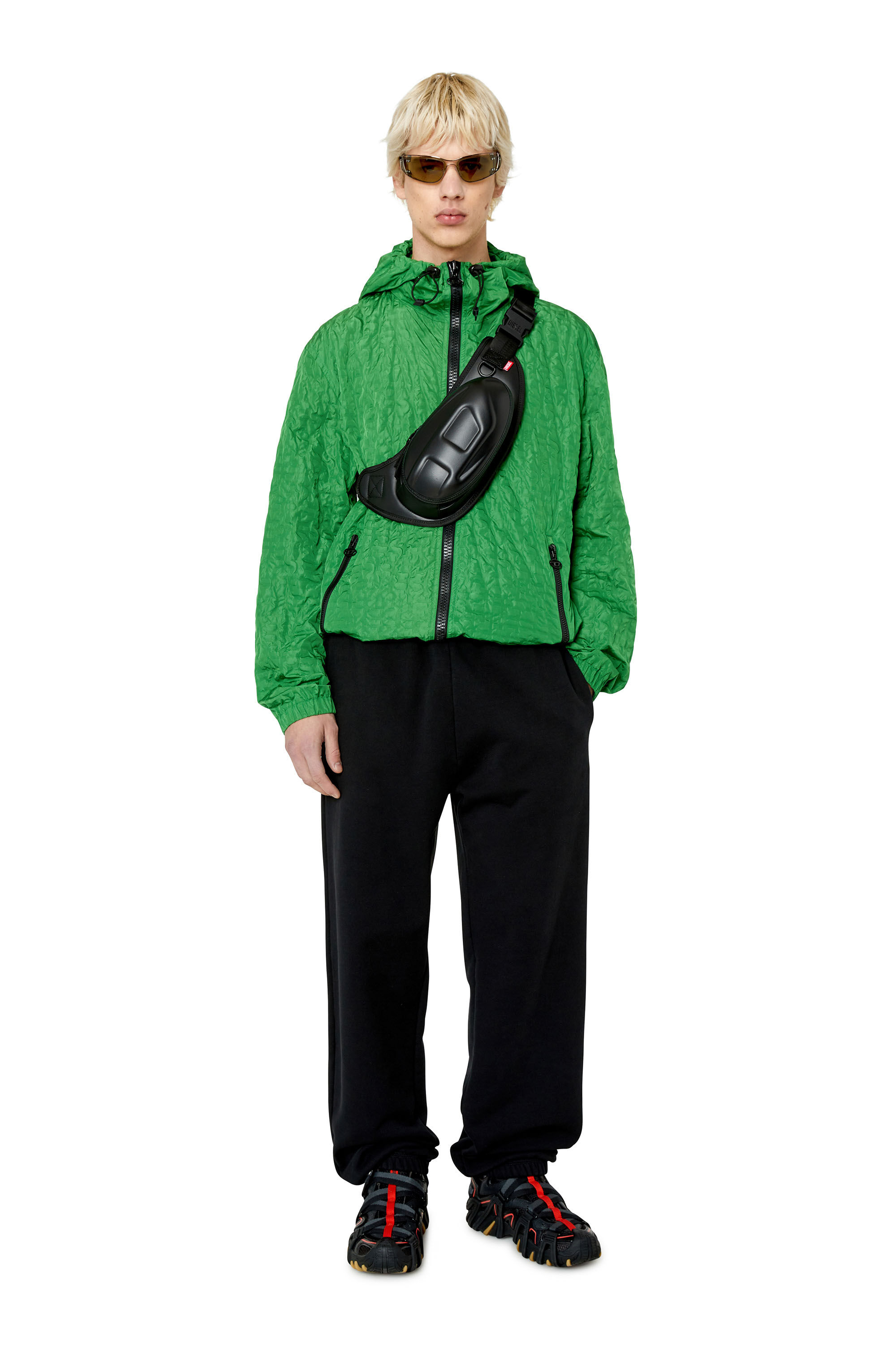 J WARRET MON Hombre Anorak de nylon con monogram tactil Diesel