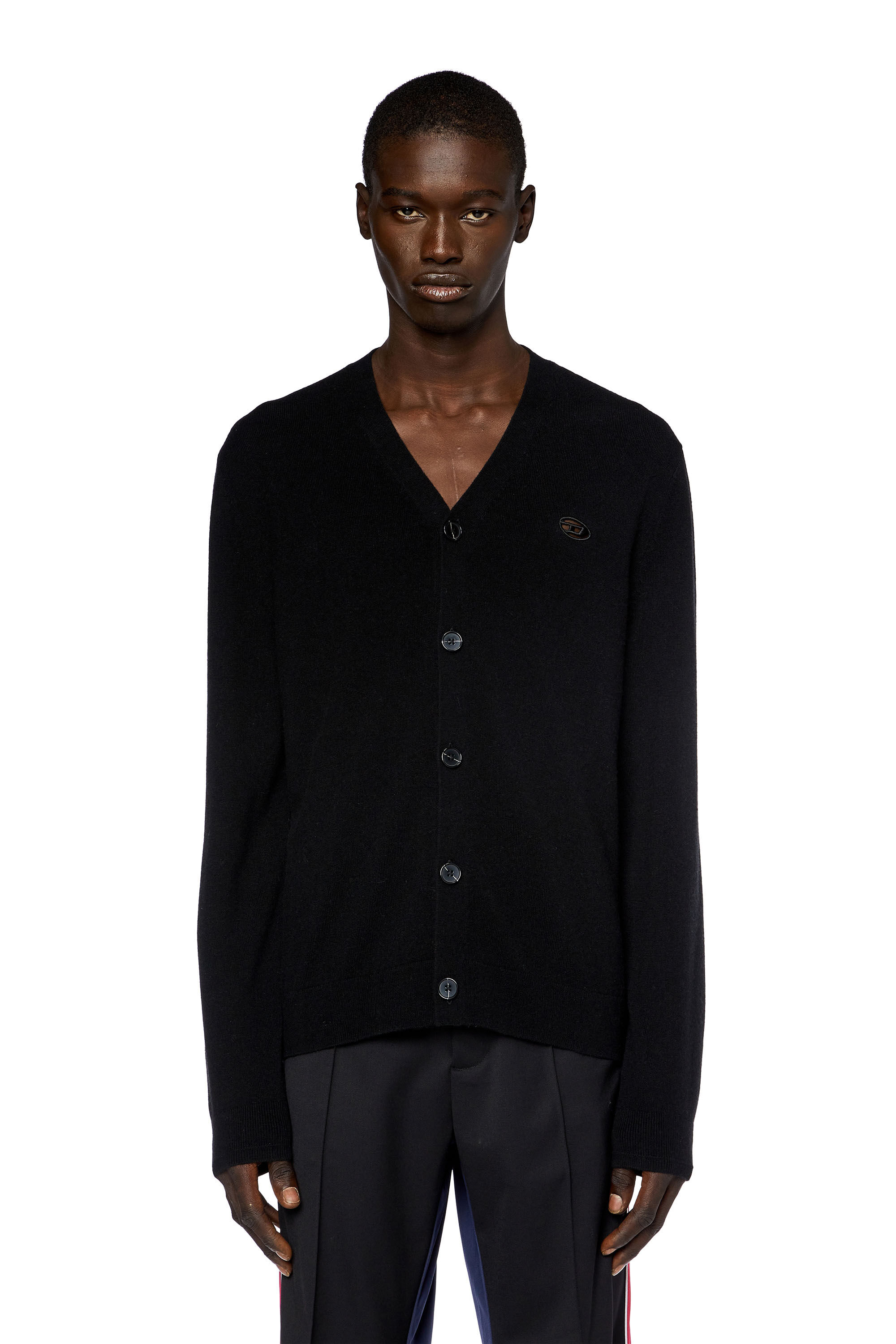Men's Wool and cashmere cardigan | Black | Diesel