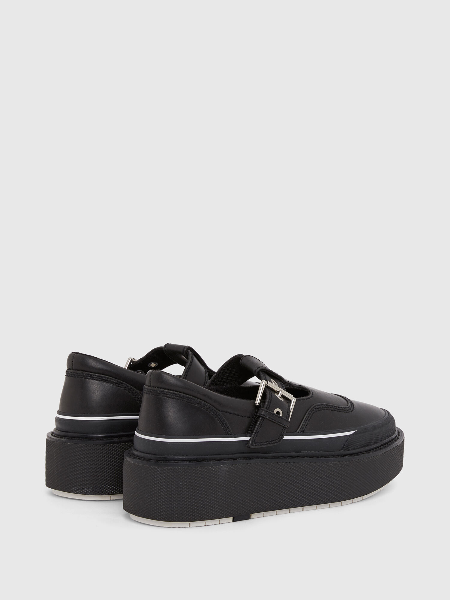 H-SCIROCCO BA Woman: Flatform T-bar shoes in leather | Diesel