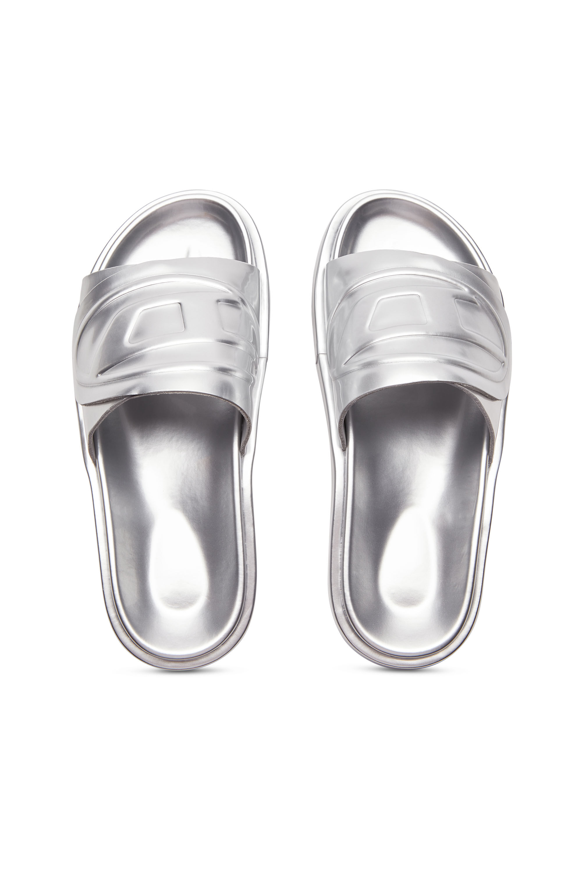 Women's Sa-Slide D-Metallic slide sandals with Oval D strap