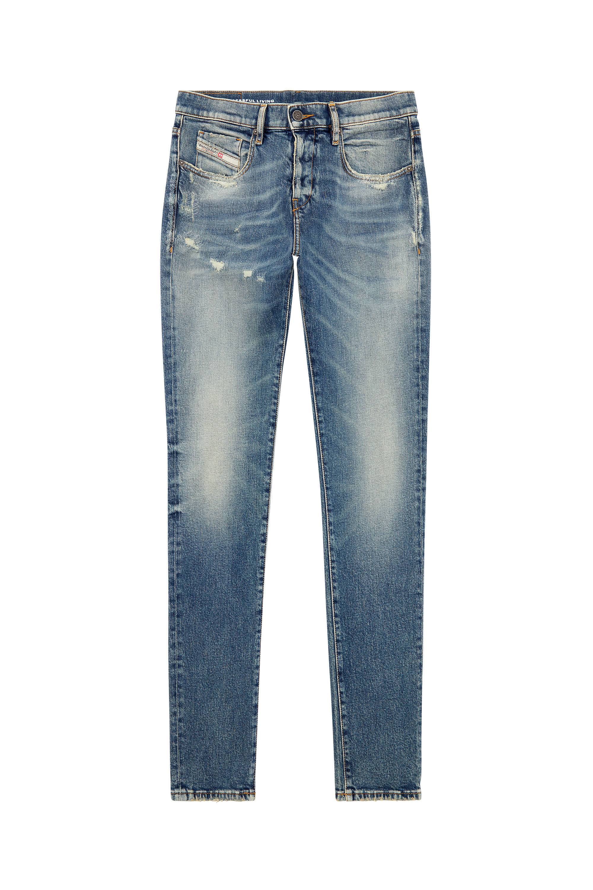 Diesel - Man's Slim Jeans 2019 D-Strukt E07L1, Medium blue - 2