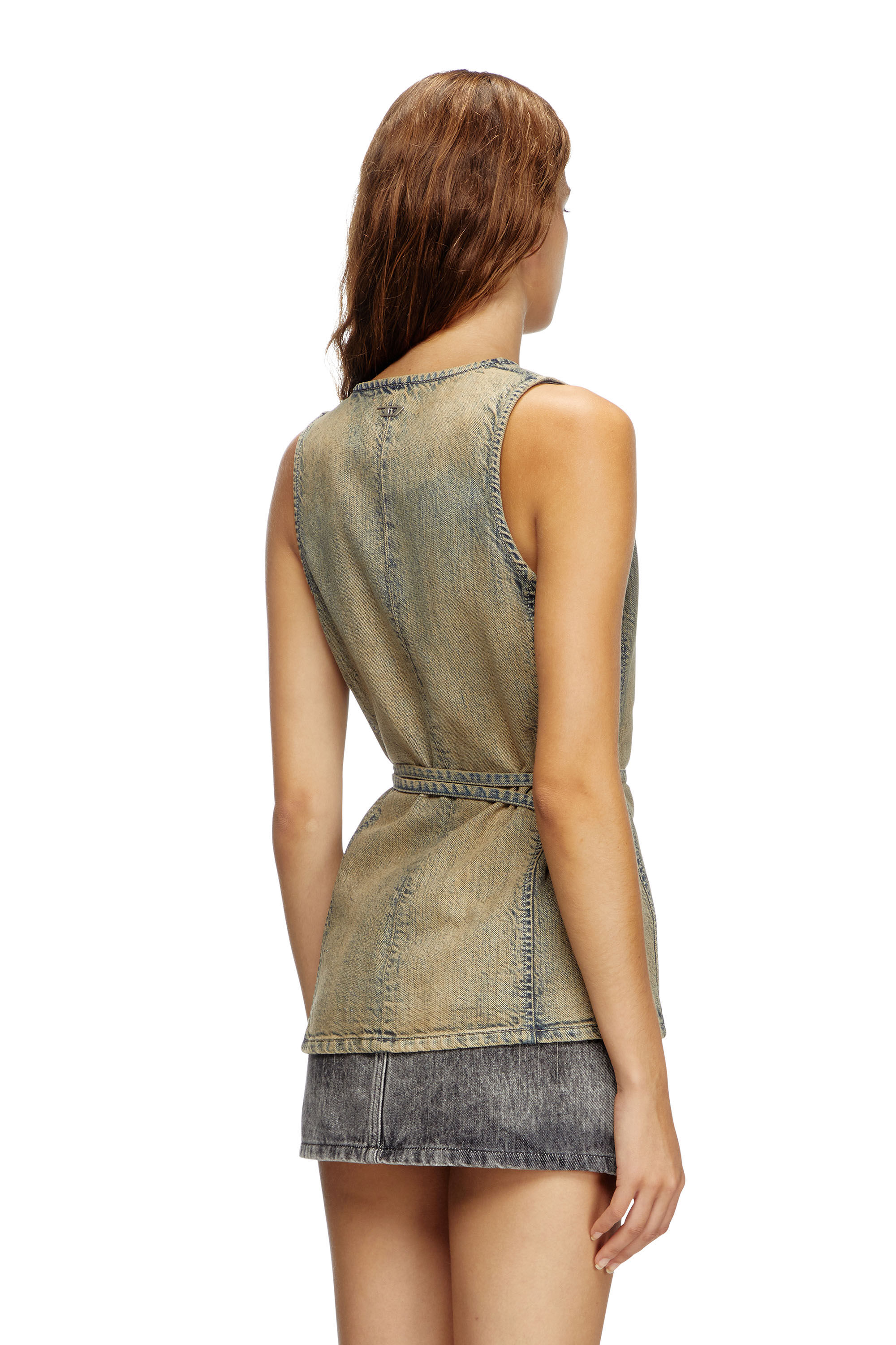 Men's Down vest in crinkled nylon | Black | Diesel