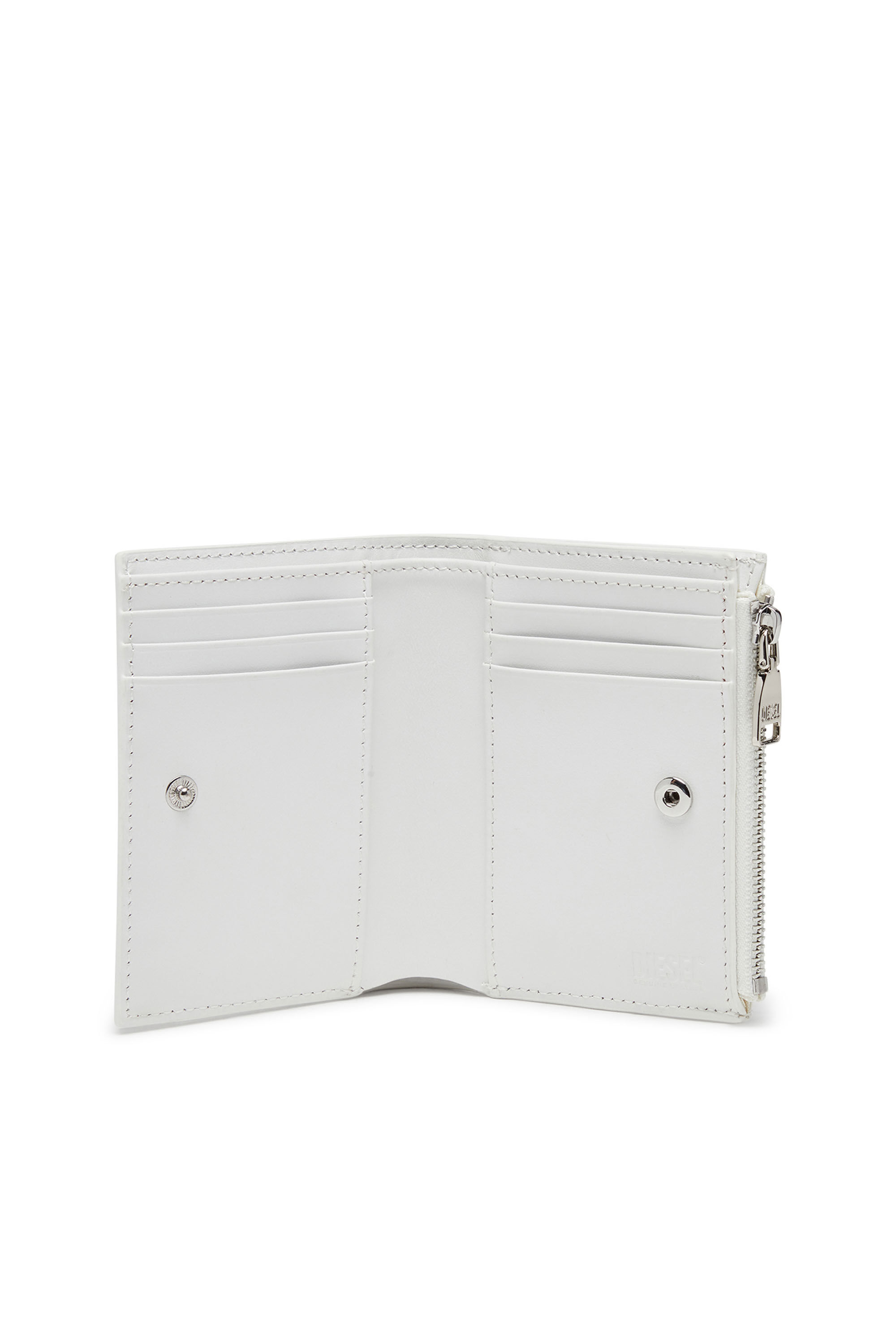 DIESEL☆ Small wallet in printed glossy PU ピンク×ホワイト Women's Small wallet in printed glossy PU | Pink | Diesel