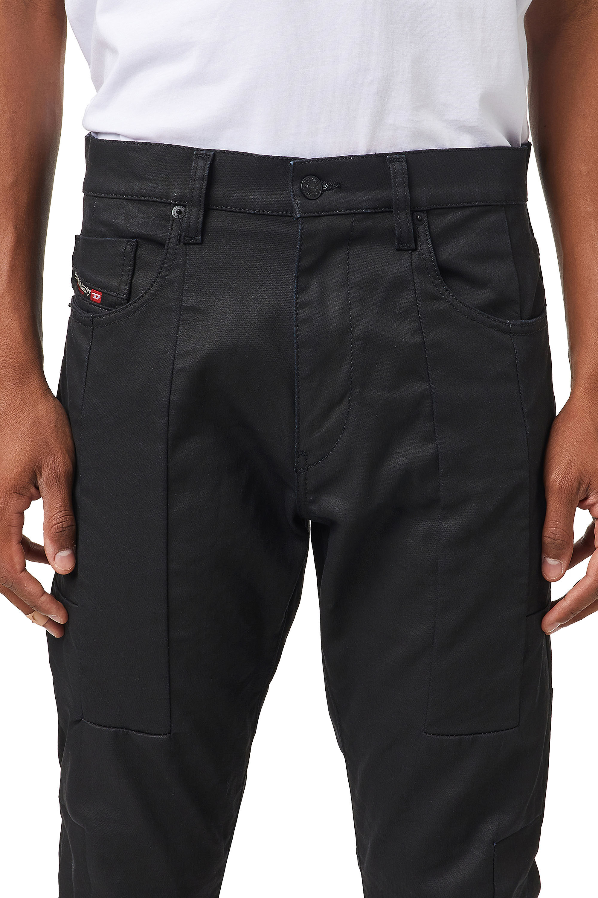 Diesel - D-Strukt JoggJeans® 069YH Slim, Negro/Gris oscuro - Image 5
