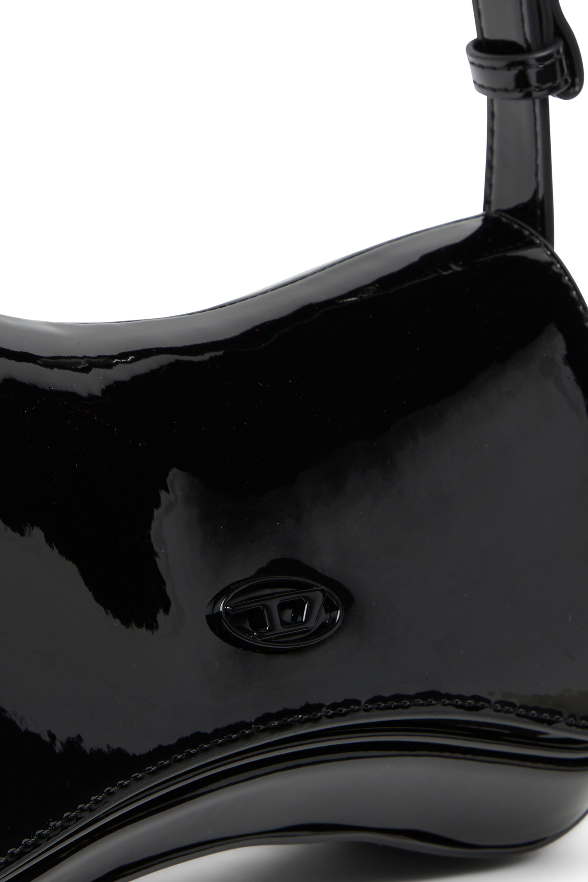 Diesel - PLAY CLUTCH, Woman's Play-Clutch in glossy PU in Black - 5