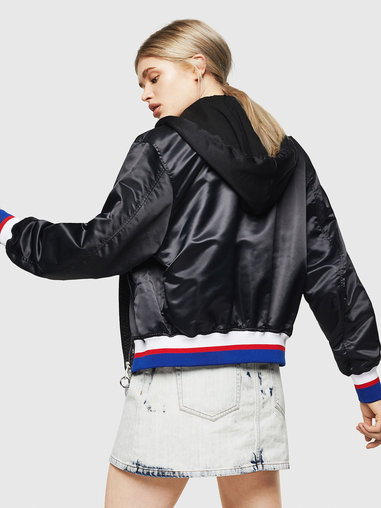diesel satin bomber jacket