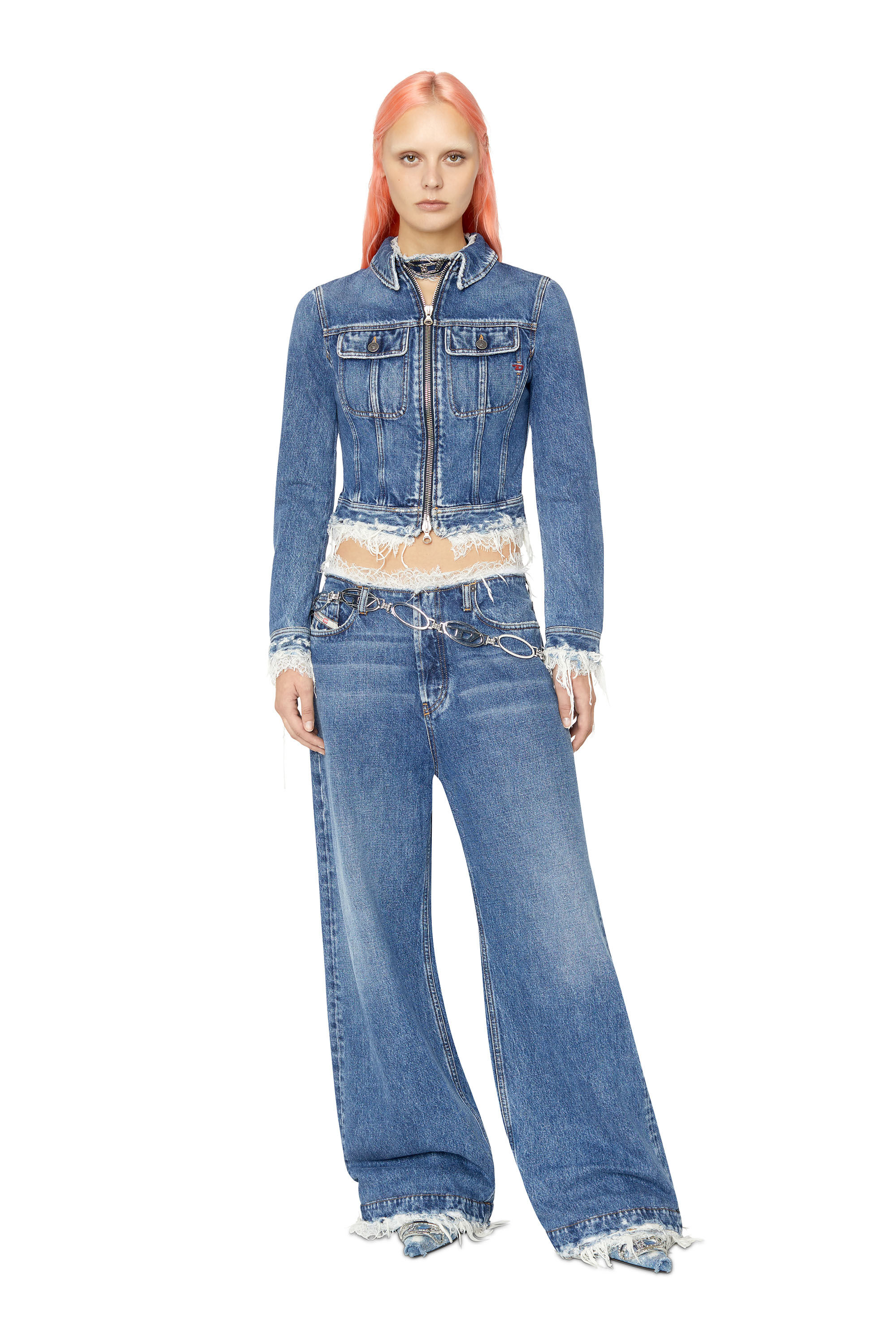 1996 D-Sire Woman: Straight dark blue Baggy Jeans | Diesel