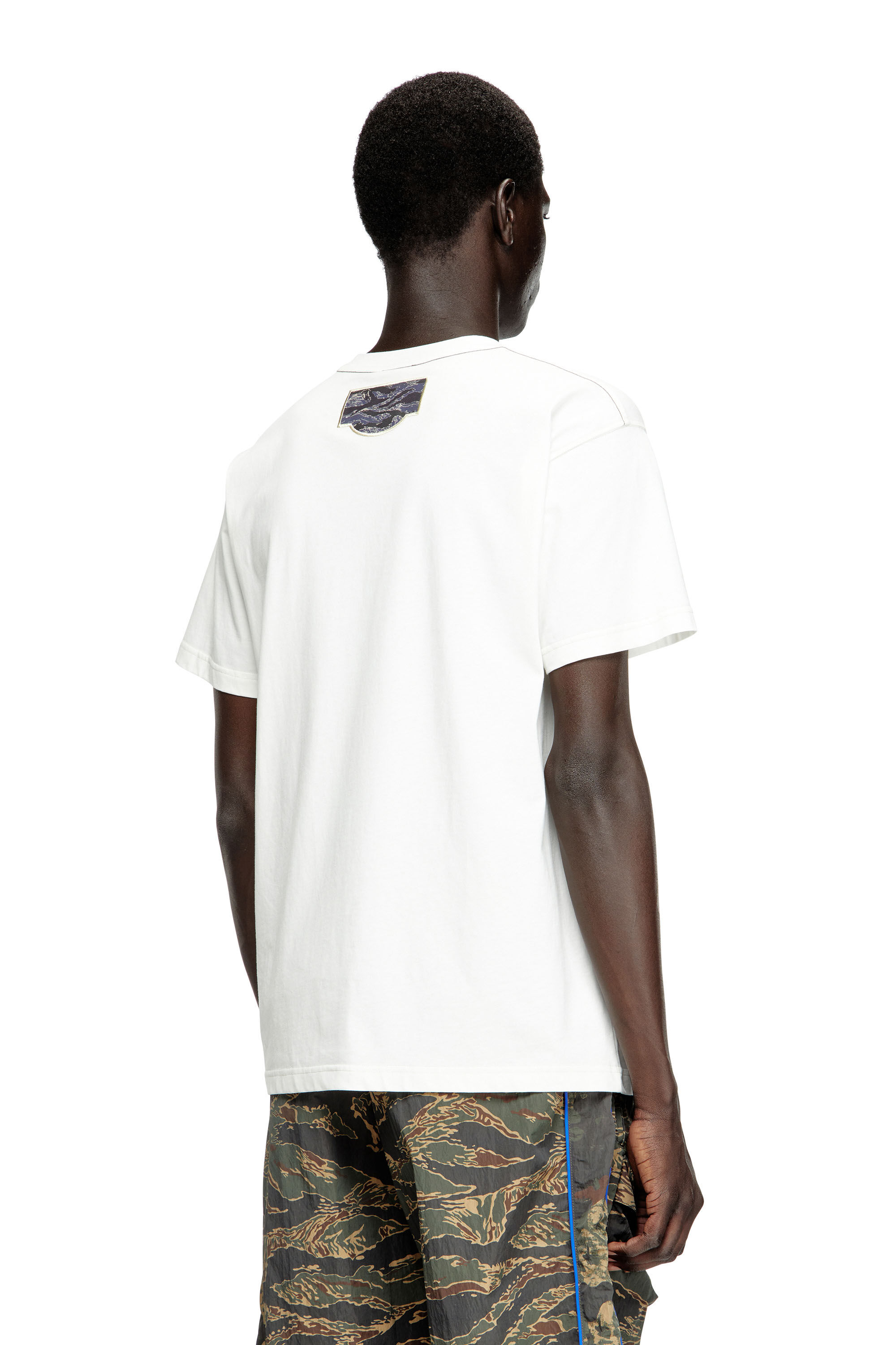 Diesel - T-NORM-T3, Camiseta con parche del logotipo de camuflaje Hombre in Blanco - 4
