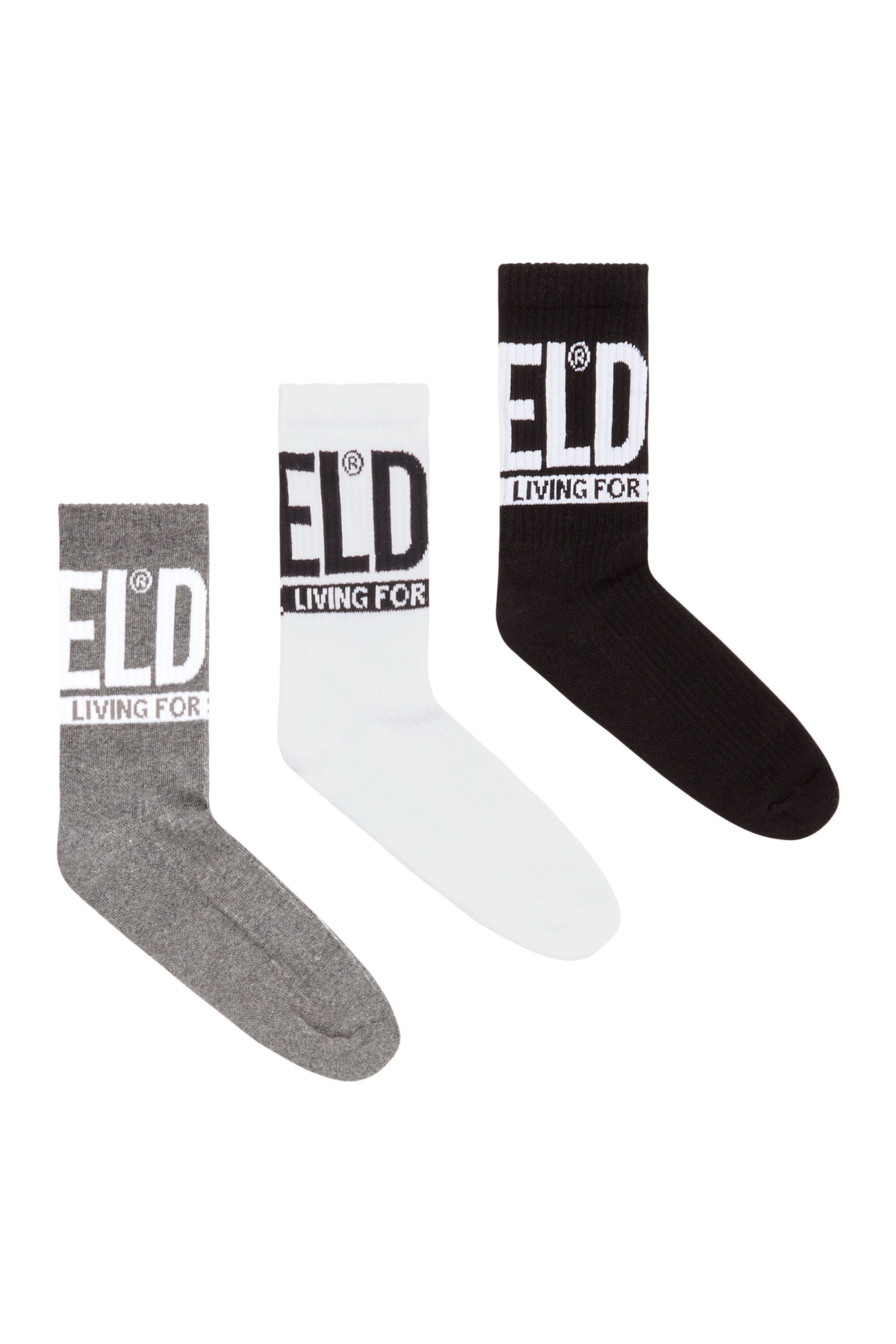 新作【DIESEL】skm-d-division-mid-cut-cushioned-socks Diesel SKM-D-DIVISION-MID-CUT-CUSHIONED-SOCKS | REVERSIBLE