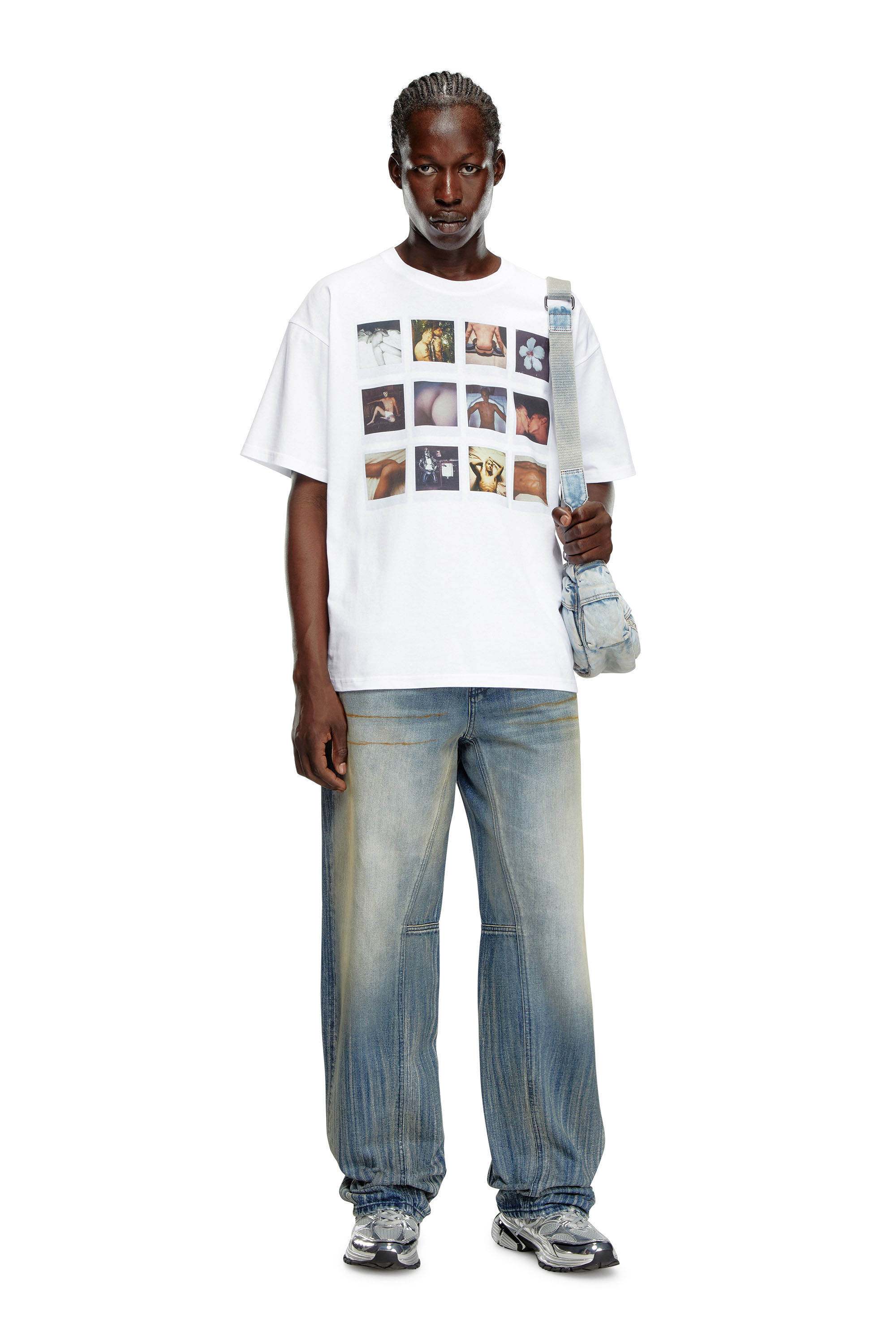 Women's T-shirt with polaroid patches | White | Diesel
