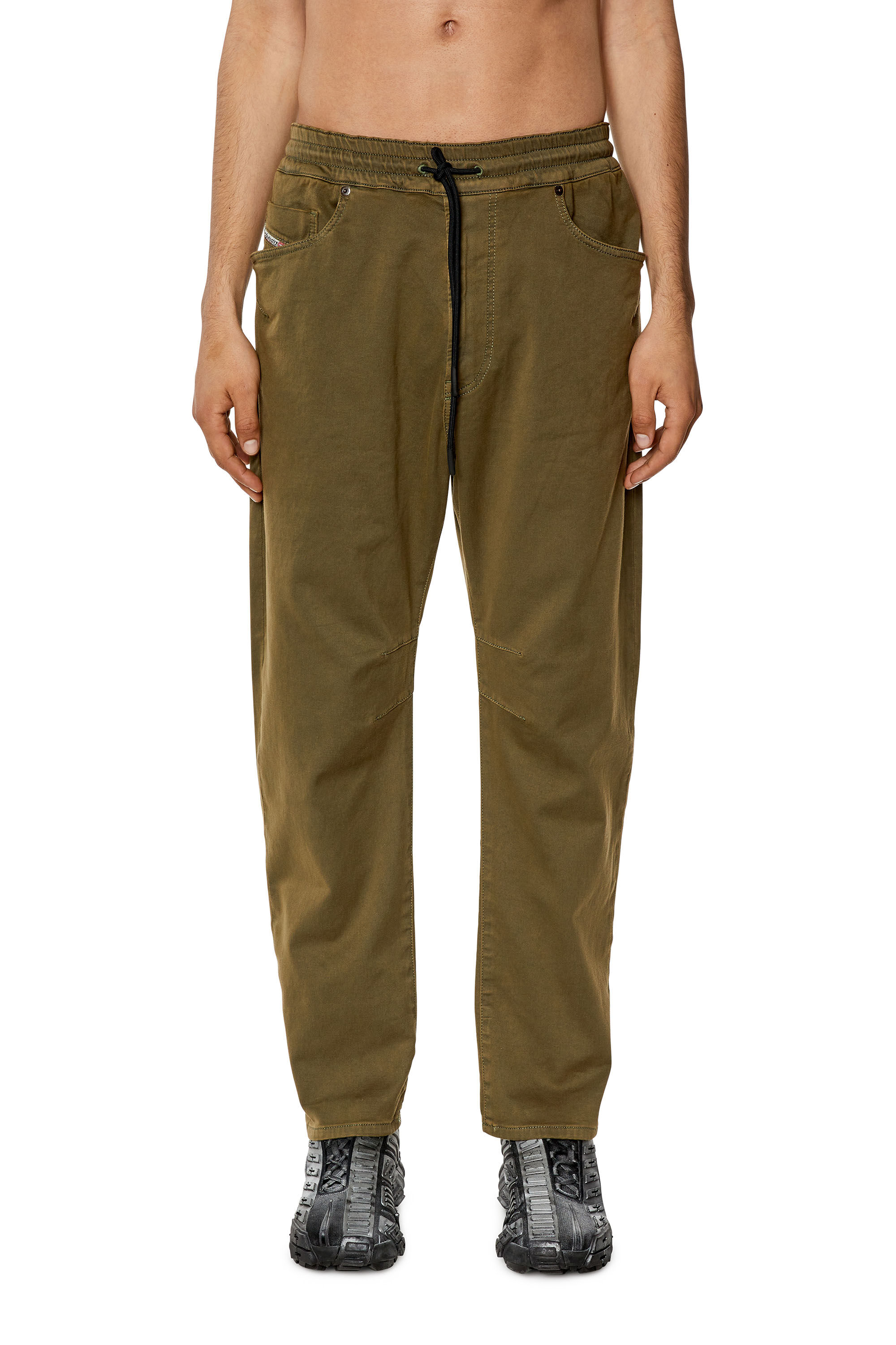 Diesel - Man Tapered 2040 D-Amage Joggjeans® 068DY, Military Green - Image 3