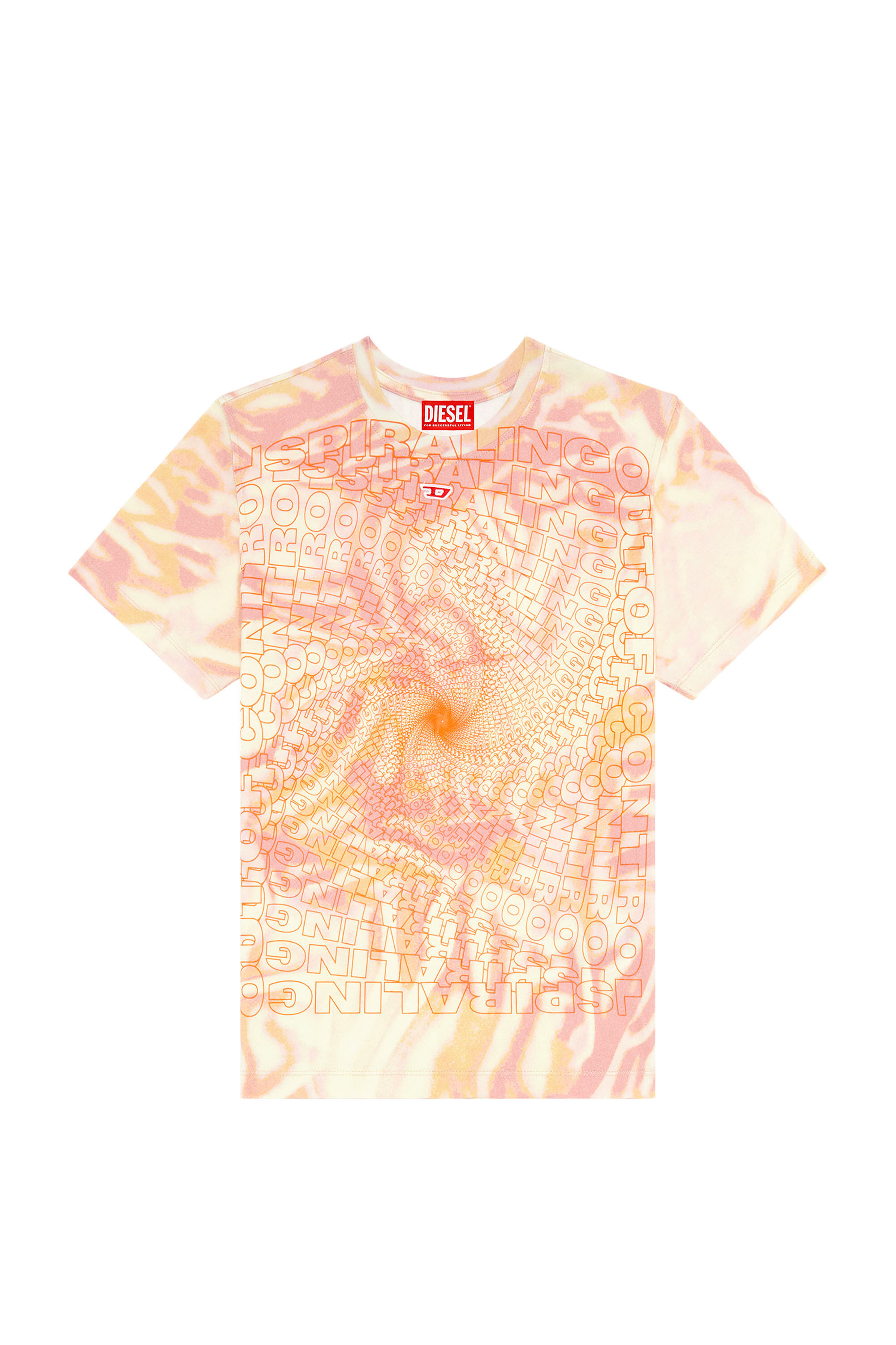 Women's T-shirt with zebra-camo print | Pink | Diesel