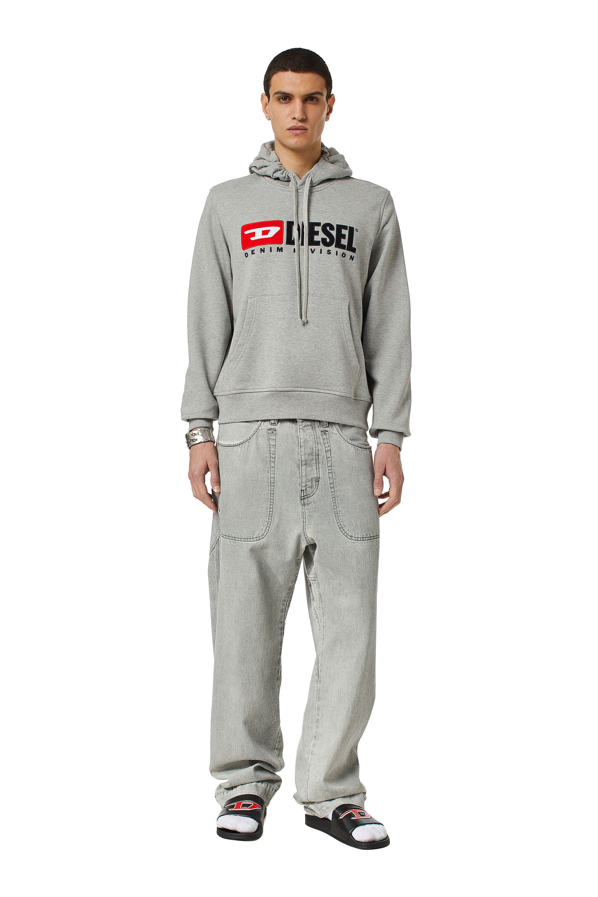 Denim Division hoodie Grey Diesel