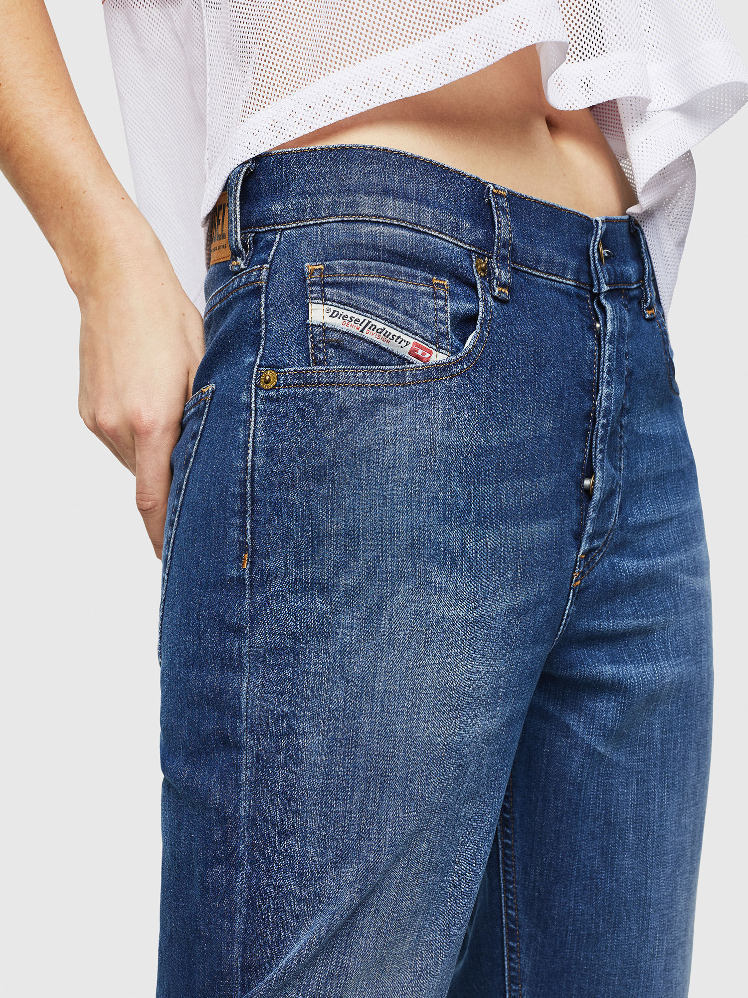 ARYEL 082AZ Mujer Straight Vaqueros Azul medio Diesel