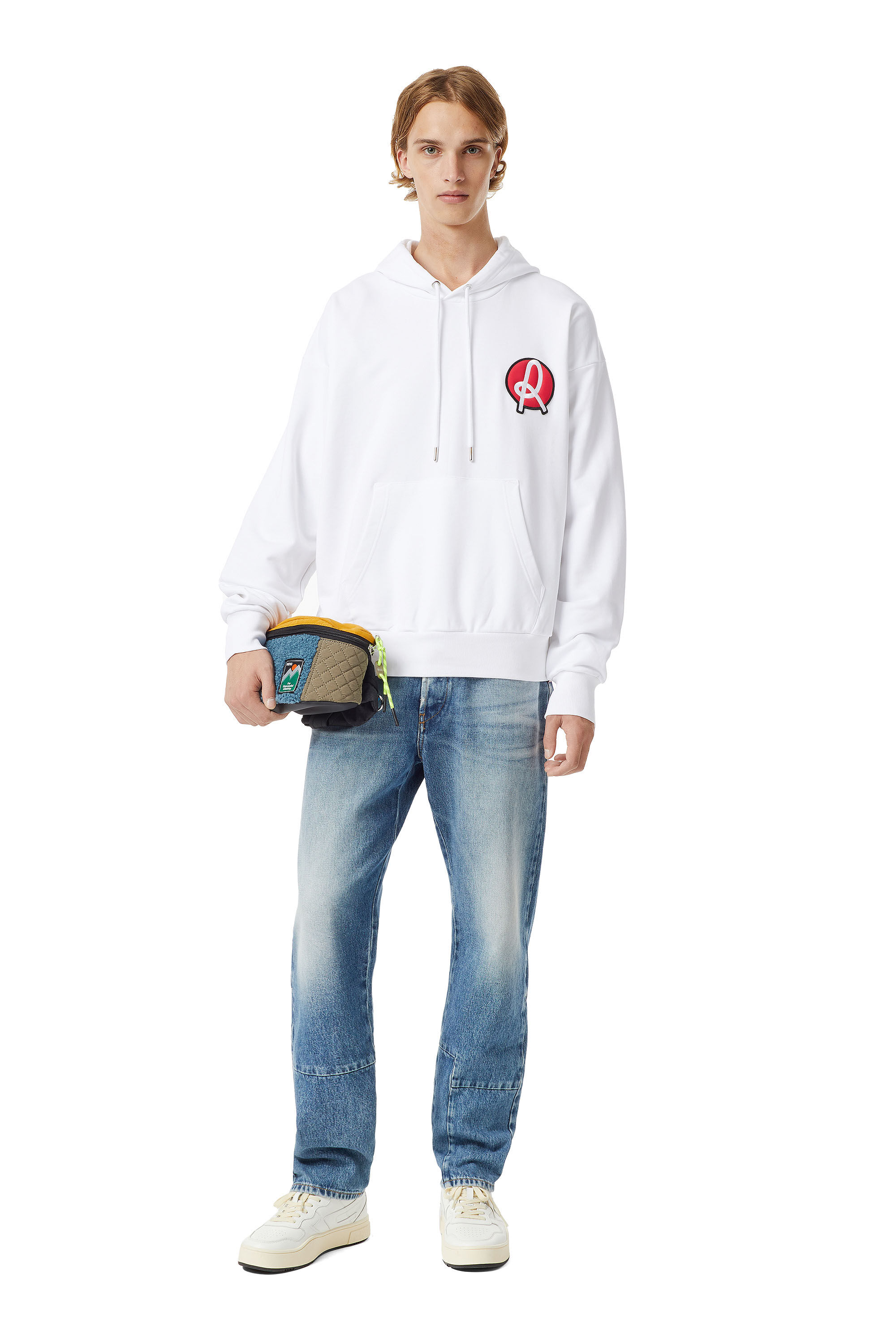 Diesel - LR-S-GIRK-HOOD-VIC, Man's Diesel x L.R. Vicenza hoodie in White - 1