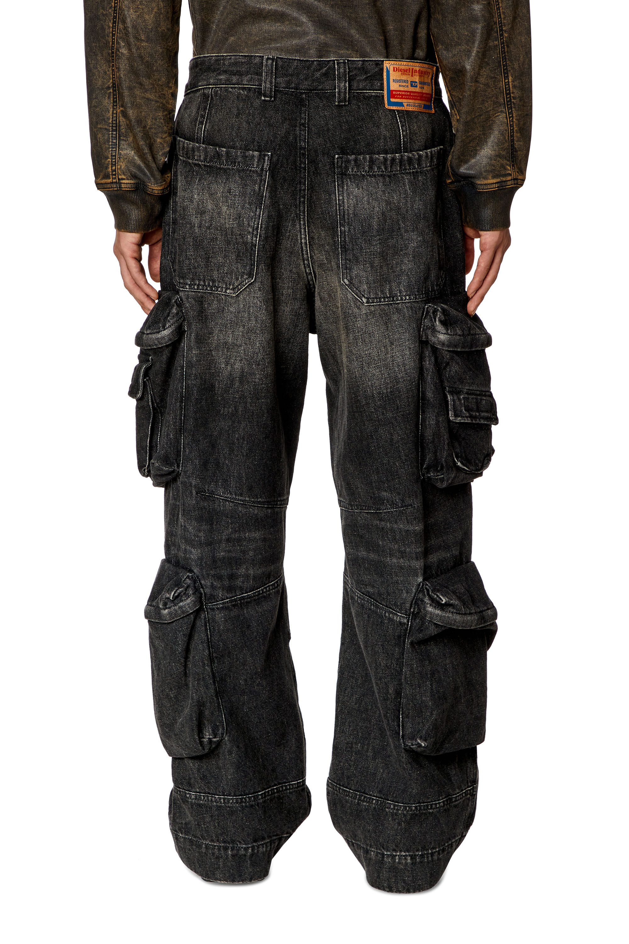 【初回限定】 grey Black/Dark | Jeans Regular Cargo Men's | D-Fish Diesel パンツ