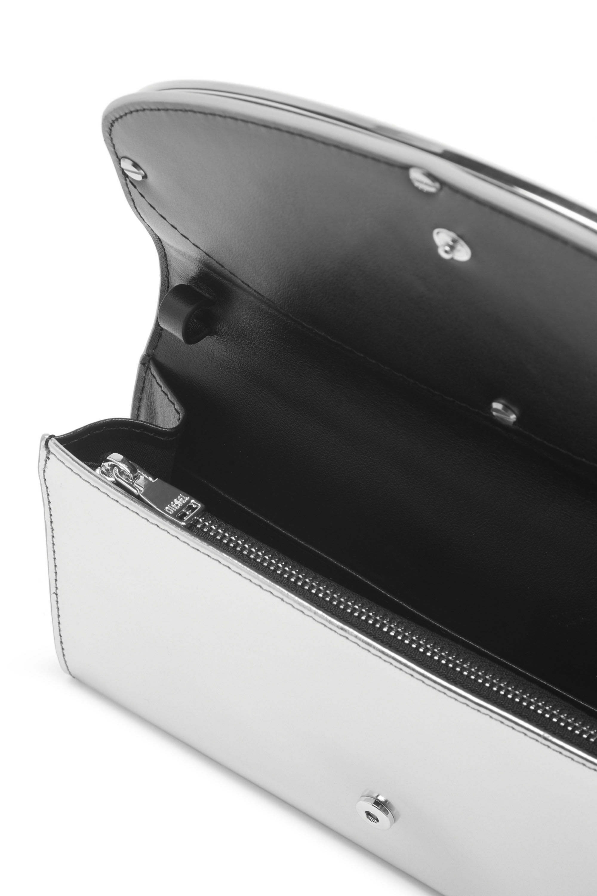 Women's Wallet purse in metallic leather | Silver | Diesel