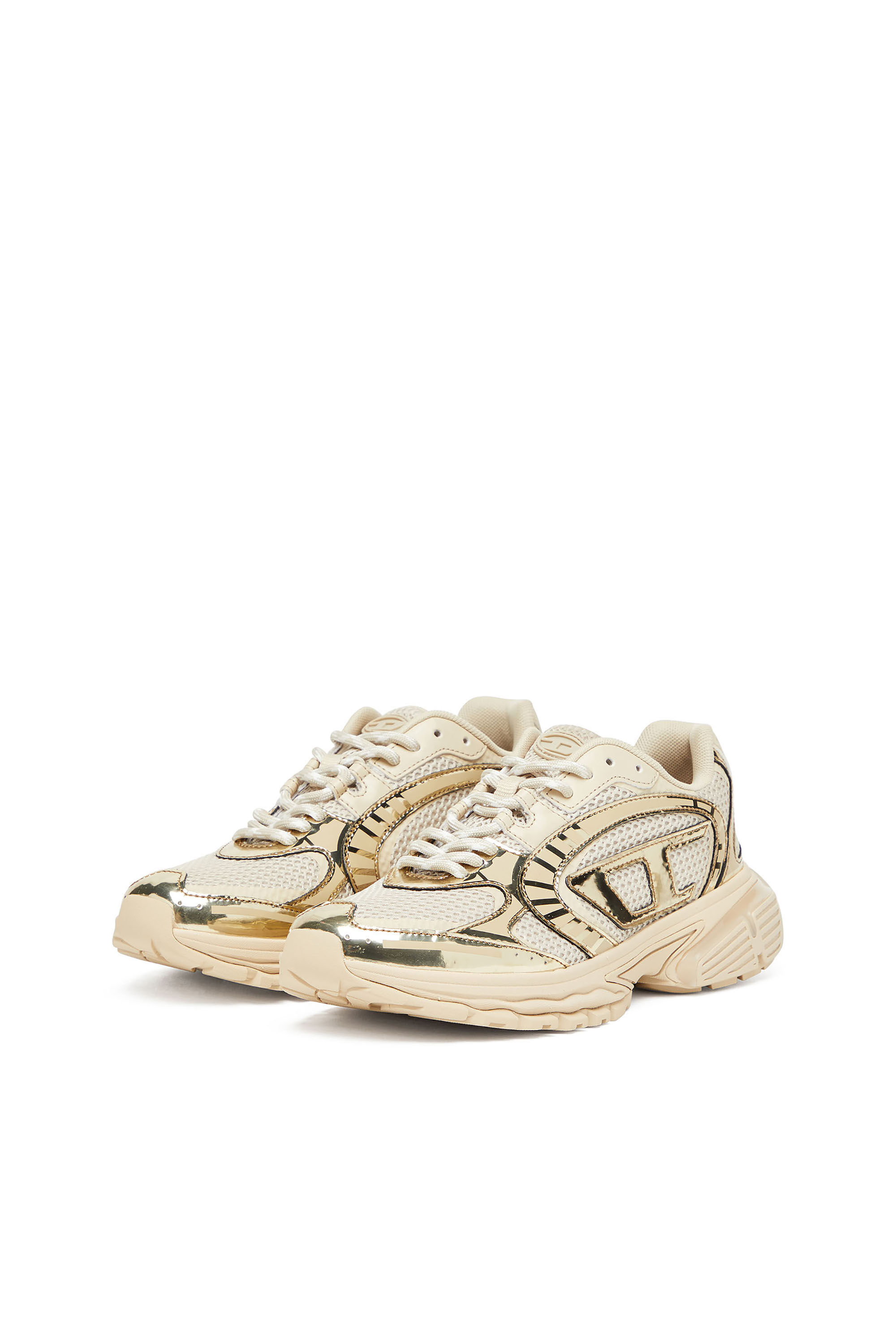 Women's S-Pro-V-Dense-Metallic mesh sneakers with Oval D