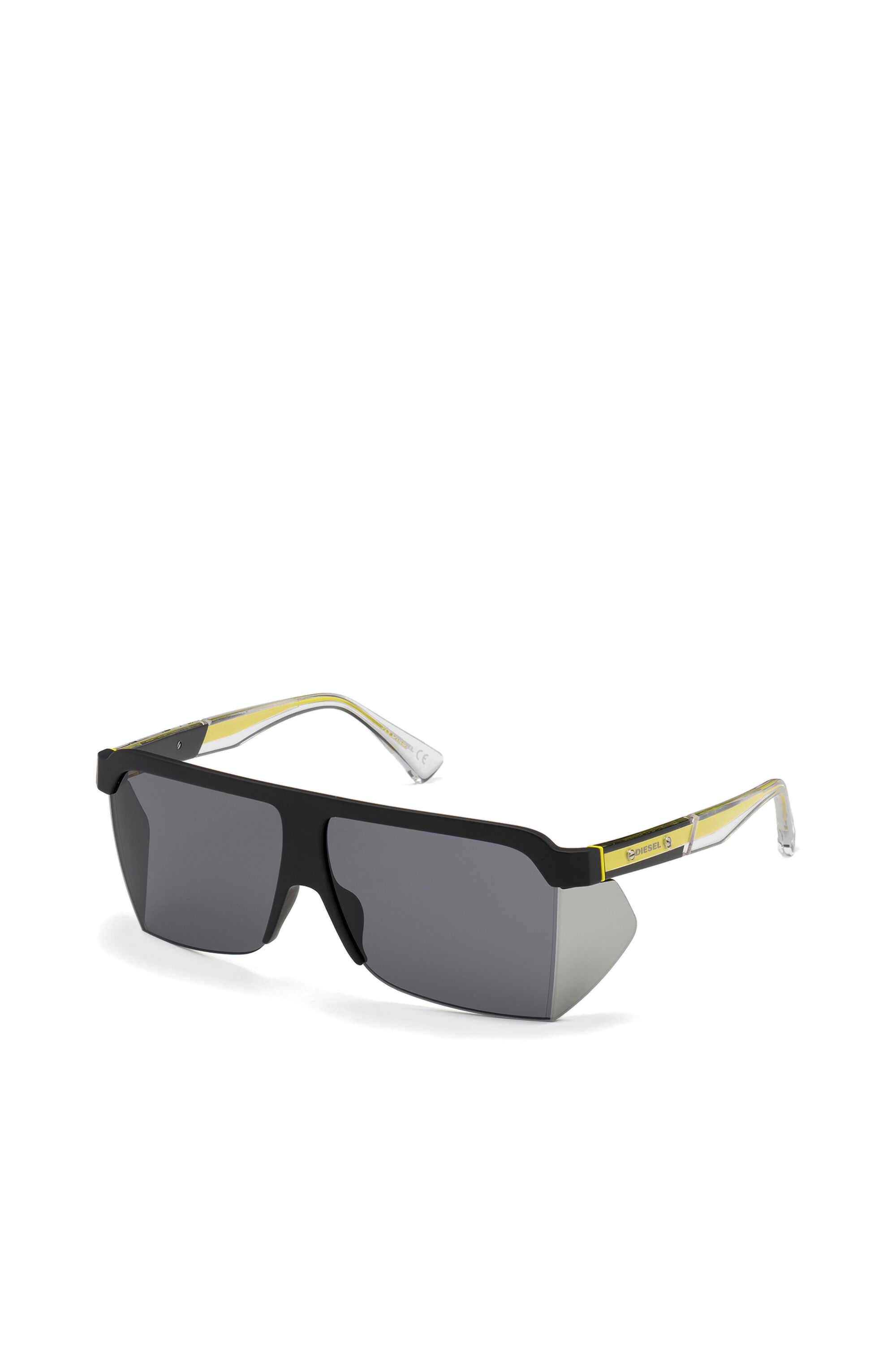 Diesel - DL0319, Man's Wraparound glasess in acetate and metal in Black - 2