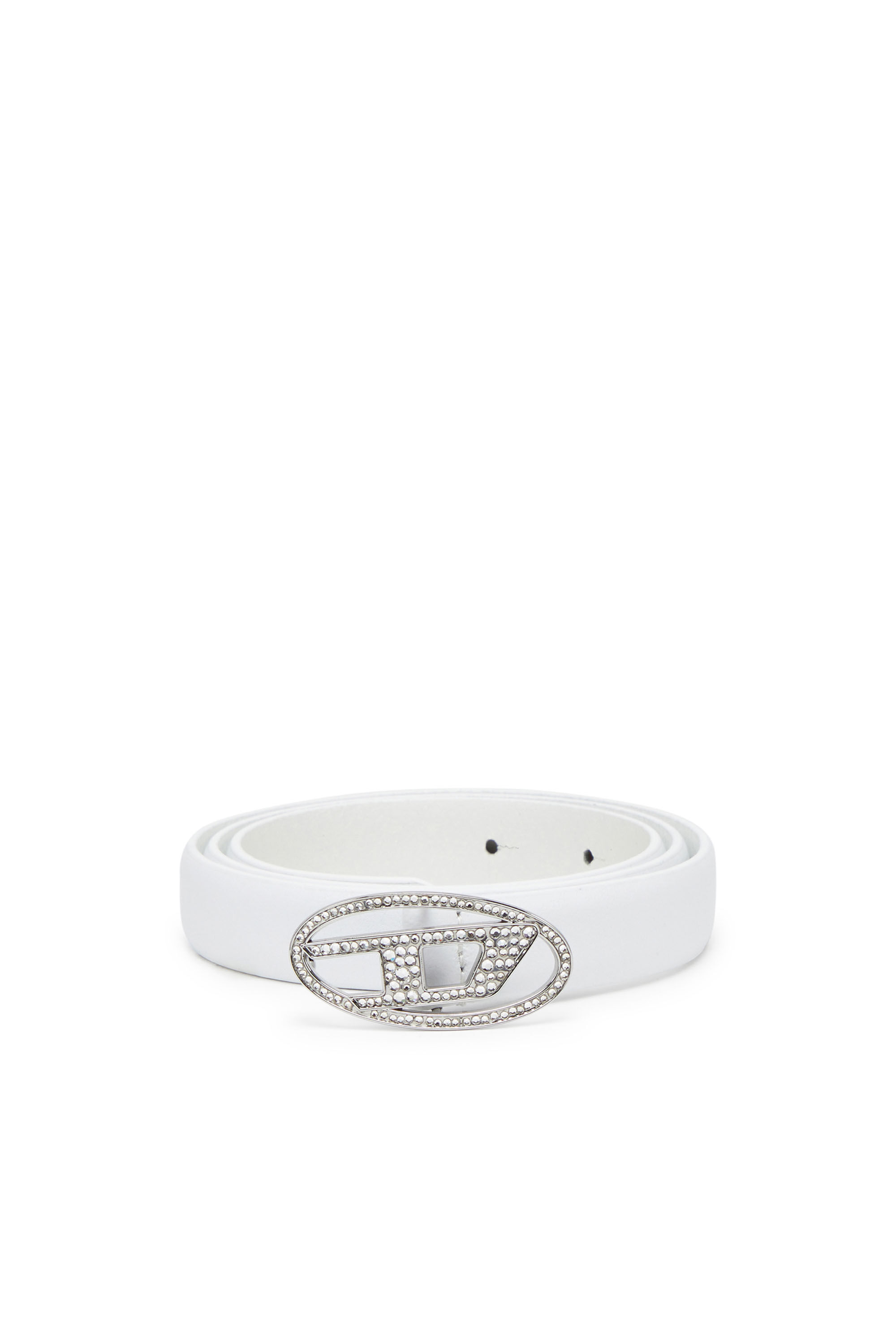 新春初売り crystal with belt leather Slim Women's buckle Diesel | White | 小物
