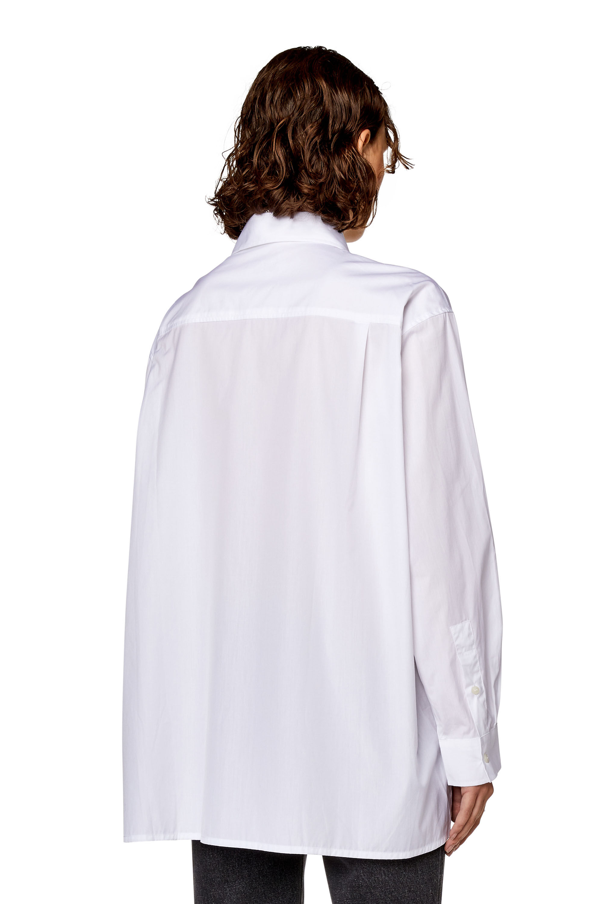 C-BRUCE-B Woman: Loose shirt with 3D embroidery | Diesel