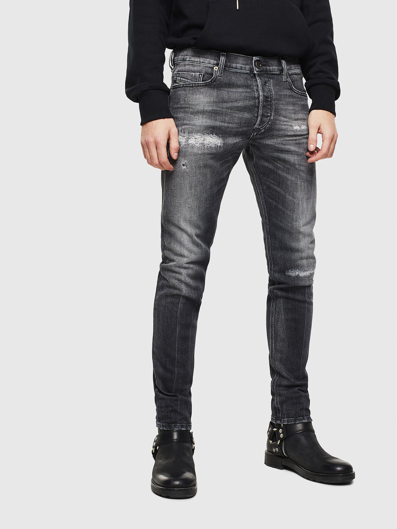 Tepphar 0095J Man: Slim Black/Dark grey Jeans | Diesel