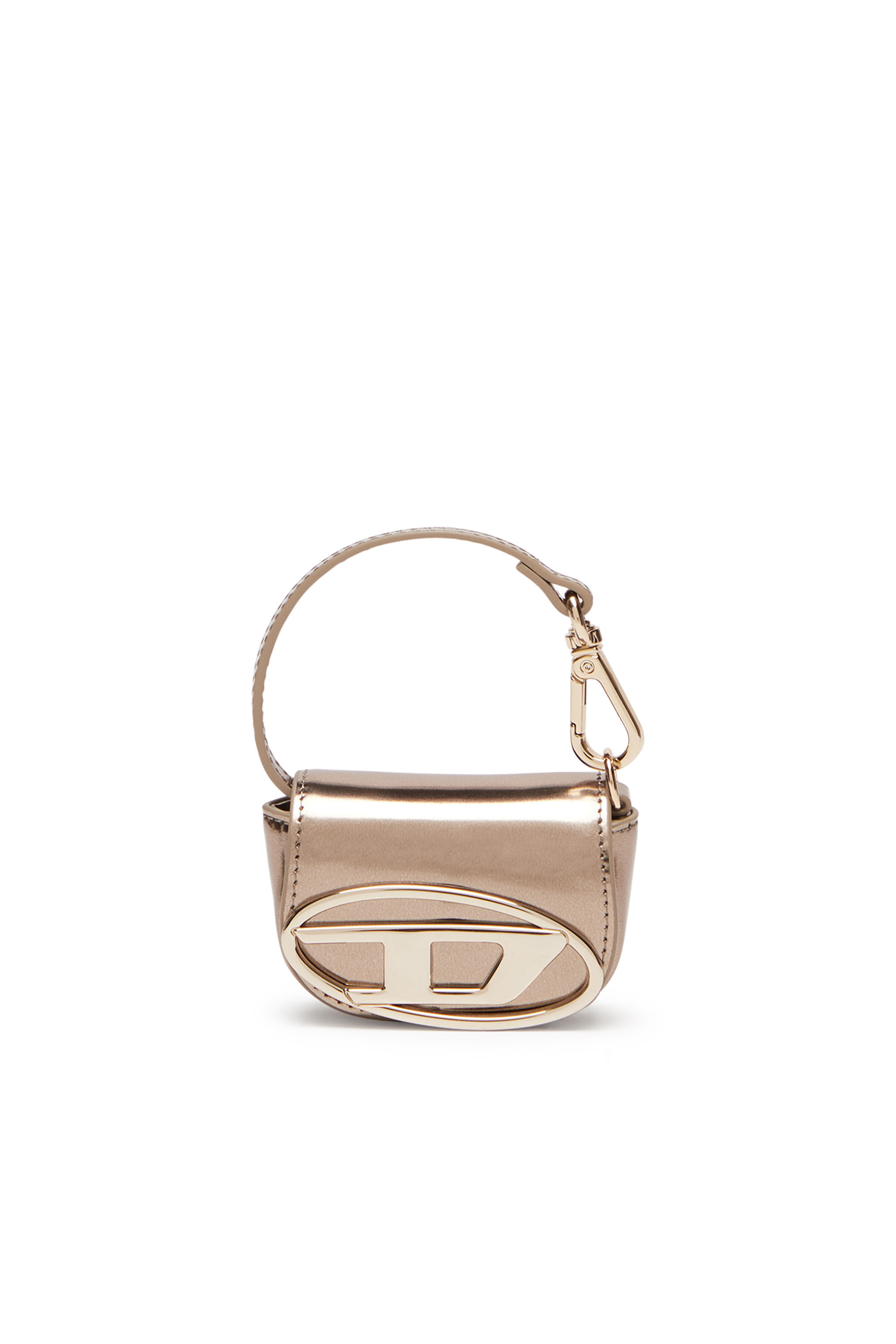 Women's Bag charm in metallic leather | Brown | Diesel Women's Bag charm in metallic leather | Brown | Diesel