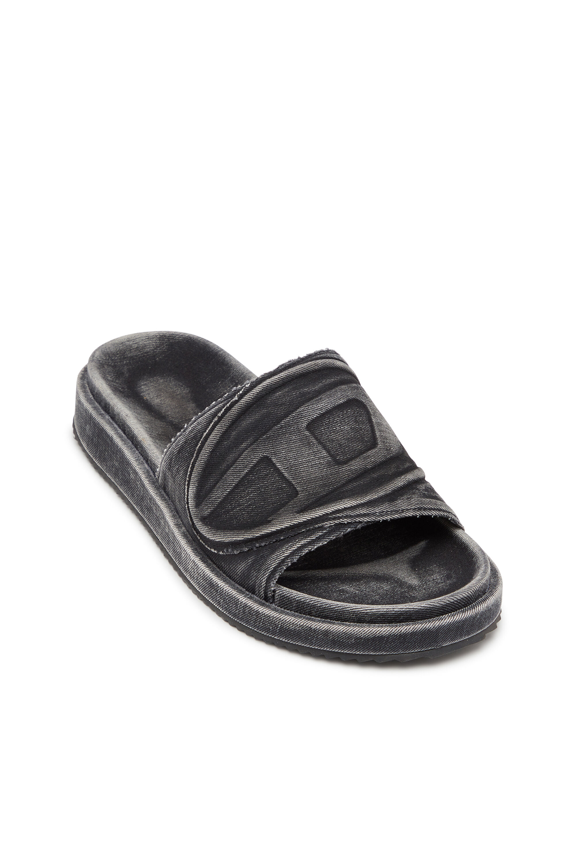 DIESEL | SA-SLIDE D OVAL W BLACK サンダル Diesel Sa-Slide D Oval W logo-embossed Slides | Black